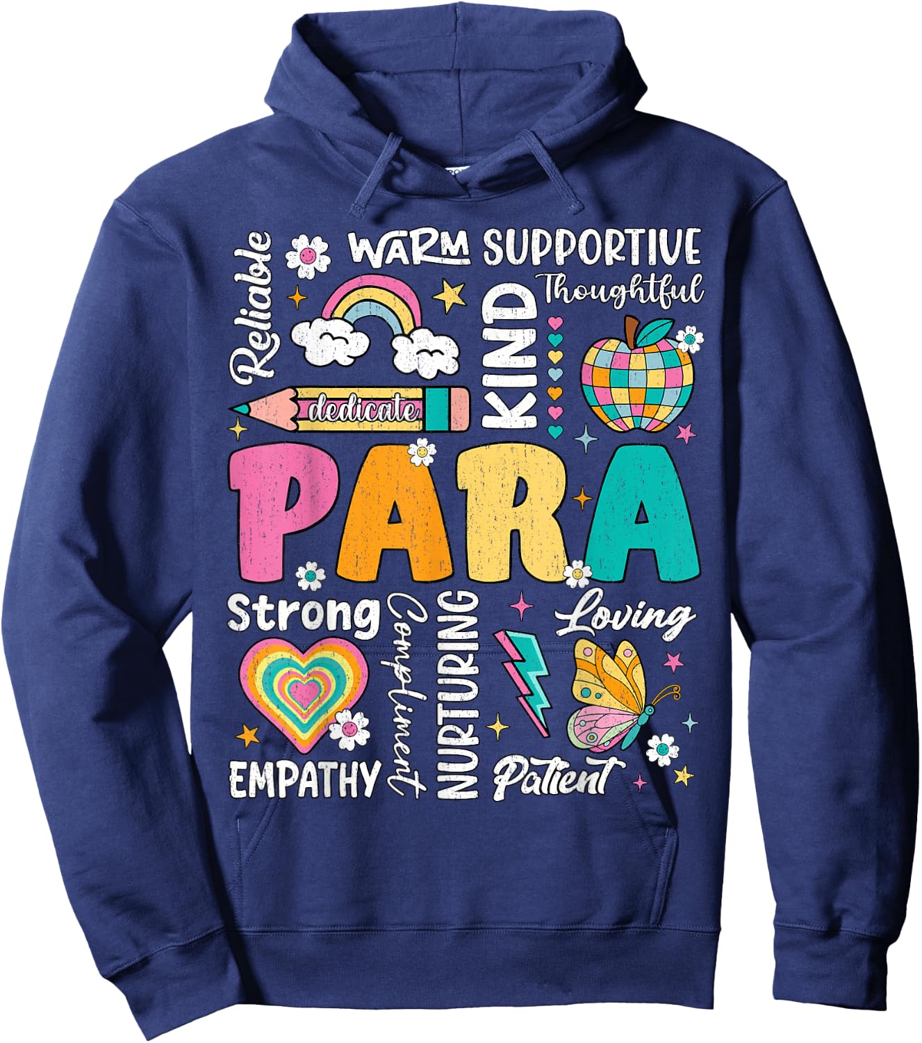 para Paraprofessional Paraeducator First Day Back to School Hoodie - Hoodie | Navy