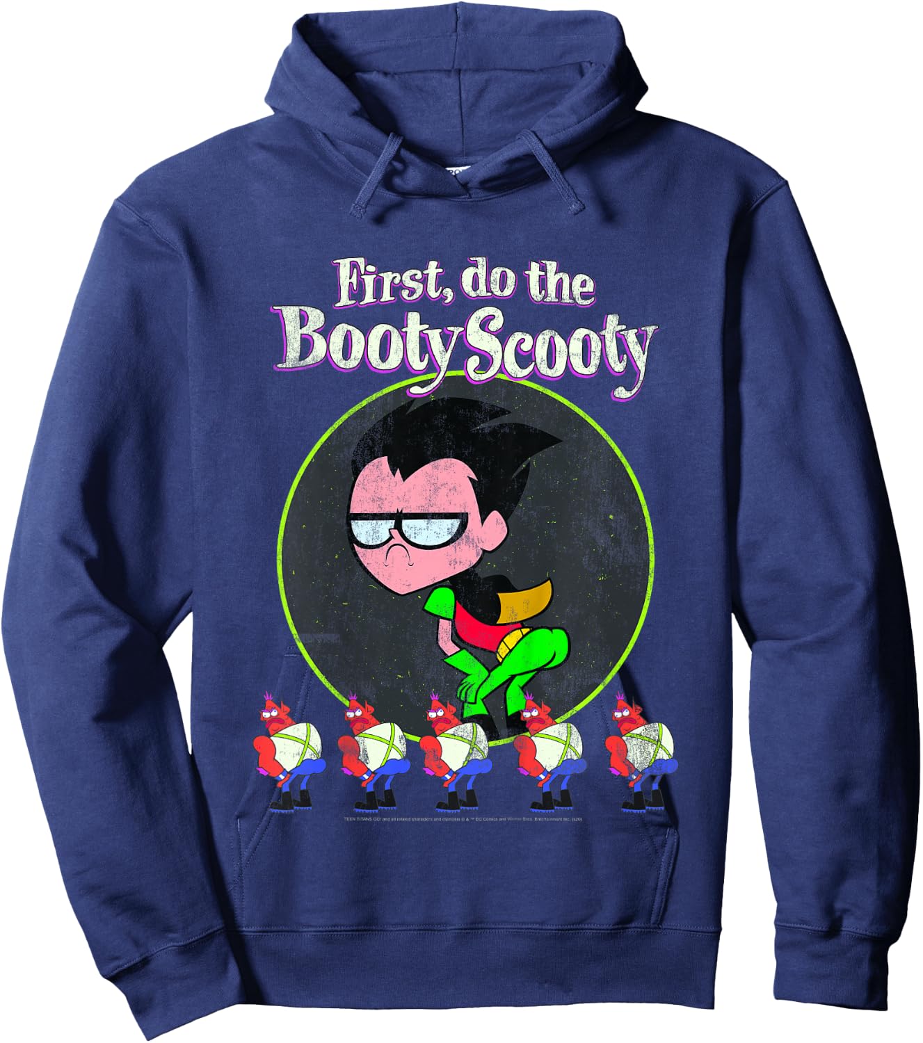 Kids DC Comics Teen Titans Go! Robin First Do The Booty Scooty Hoodie - Hoodie | Navy