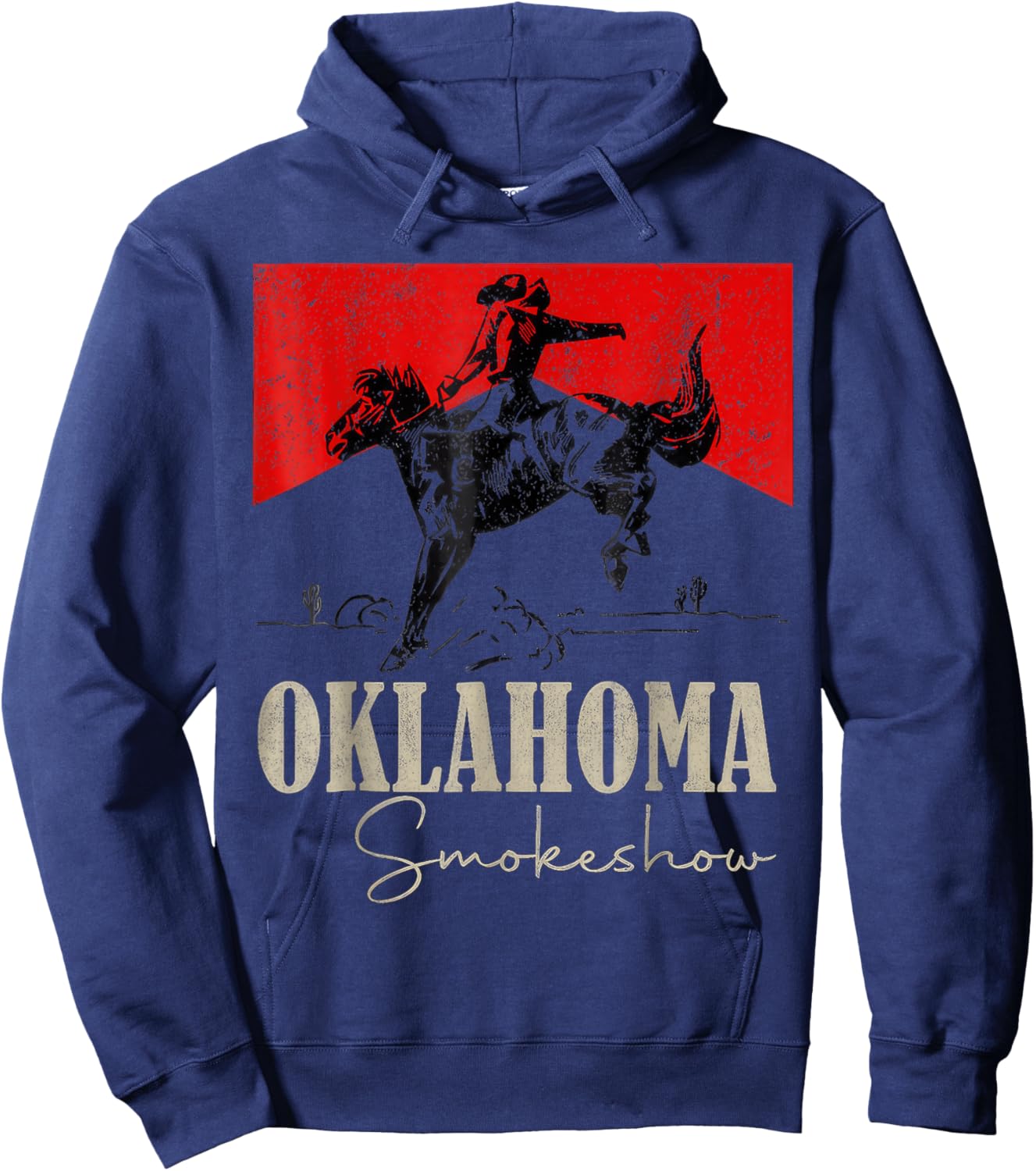 Oklahoma Personalized Vintage Oklahoma 90s Retro Hoodie - Hoodie | Navy