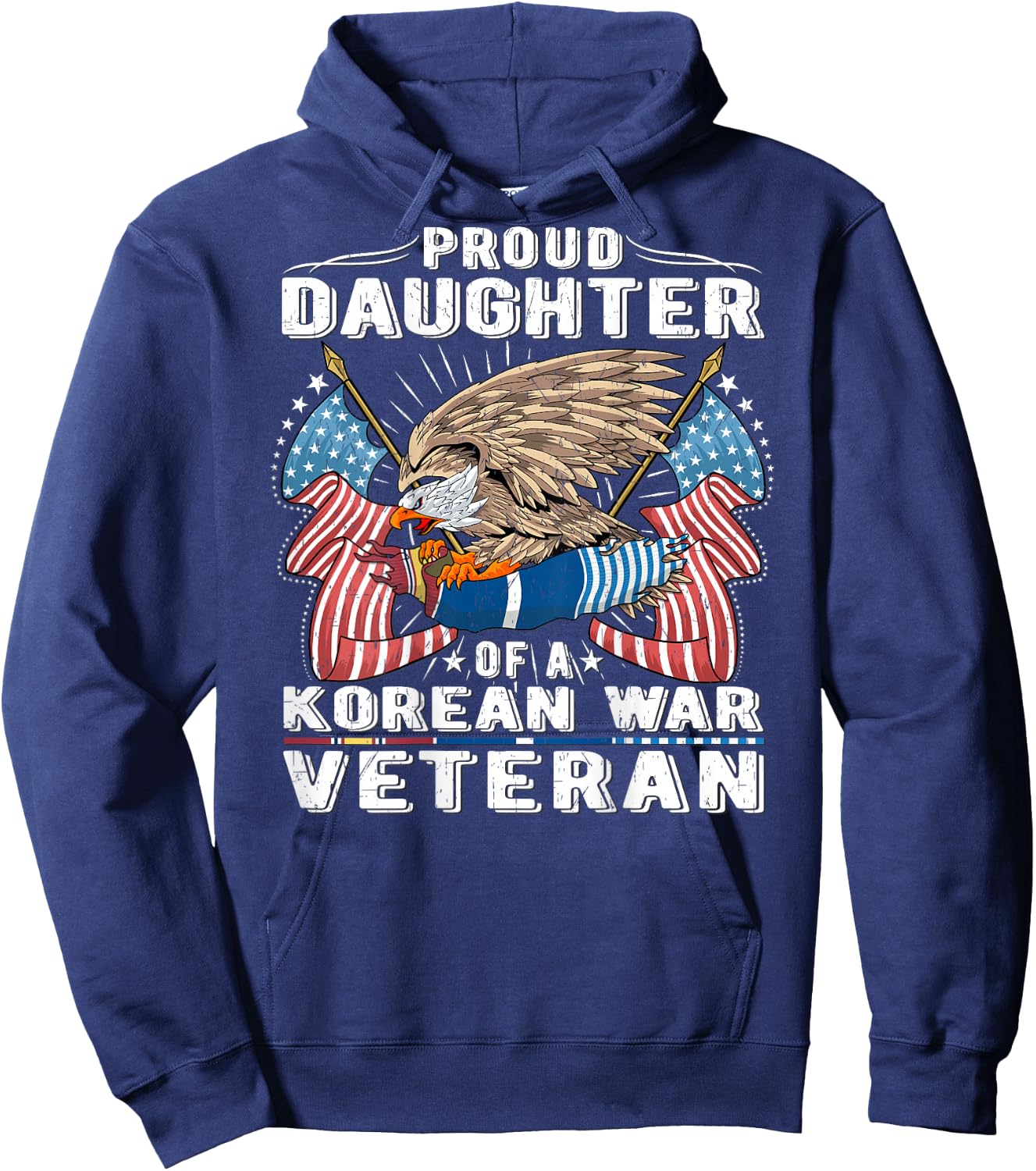 Proud Daughter Of A Korean War Veteran Military Vet's Child Hoodie - Hoodie | Navy