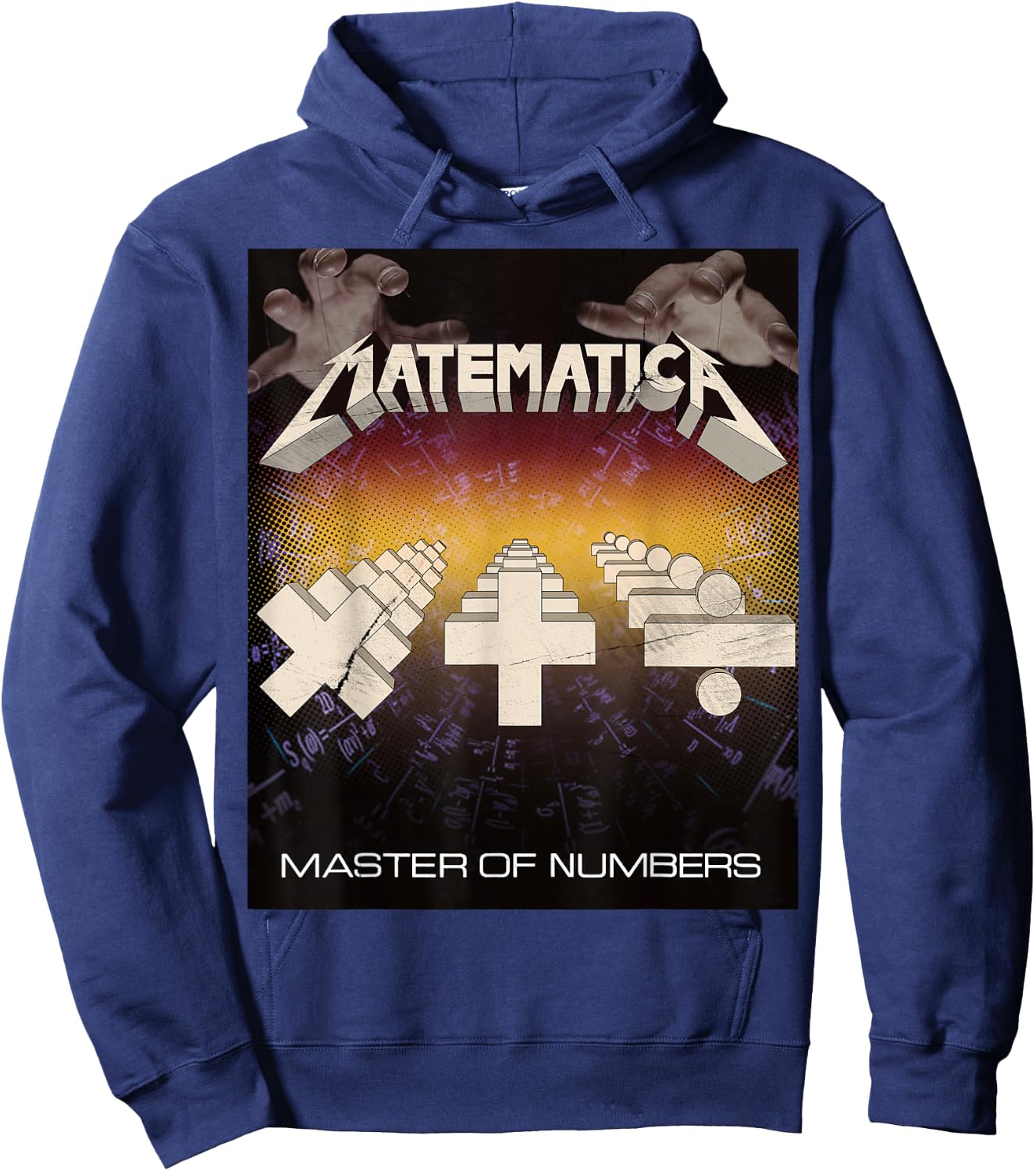 Matematica Master Of Numbers Math Teachers Puppets Parody Hoodie - Hoodie | Navy