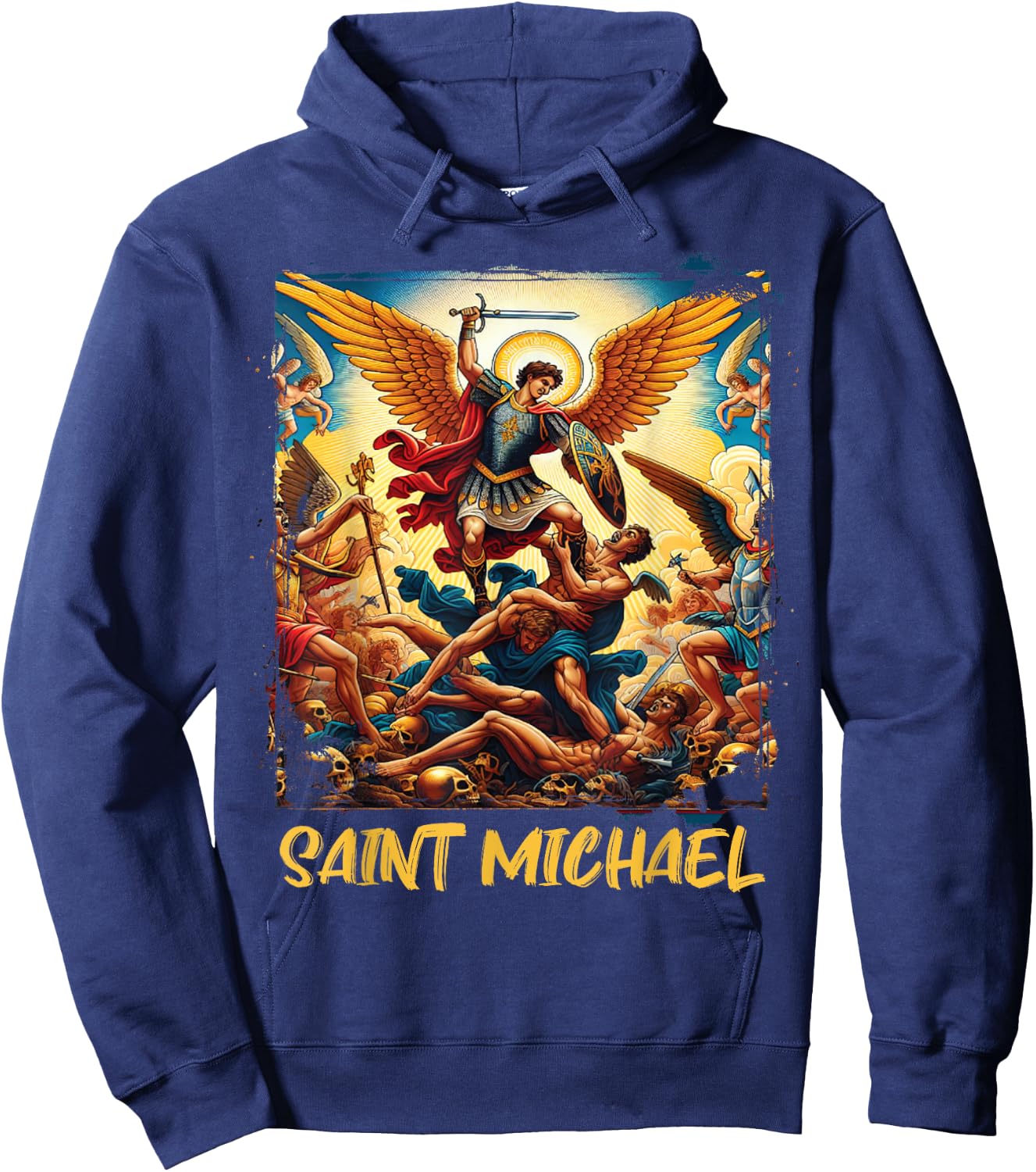 Saint Michael Costume Archangel Michael Christian Angels Hoodie - Hoodie | Navy
