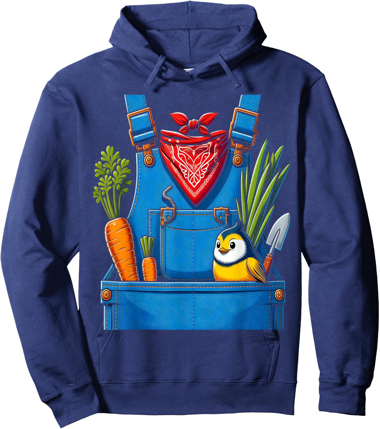 Funny Farmer Costume Halloween Simple Cute Farm Women Men Hoodie - Hoodie | Navy
