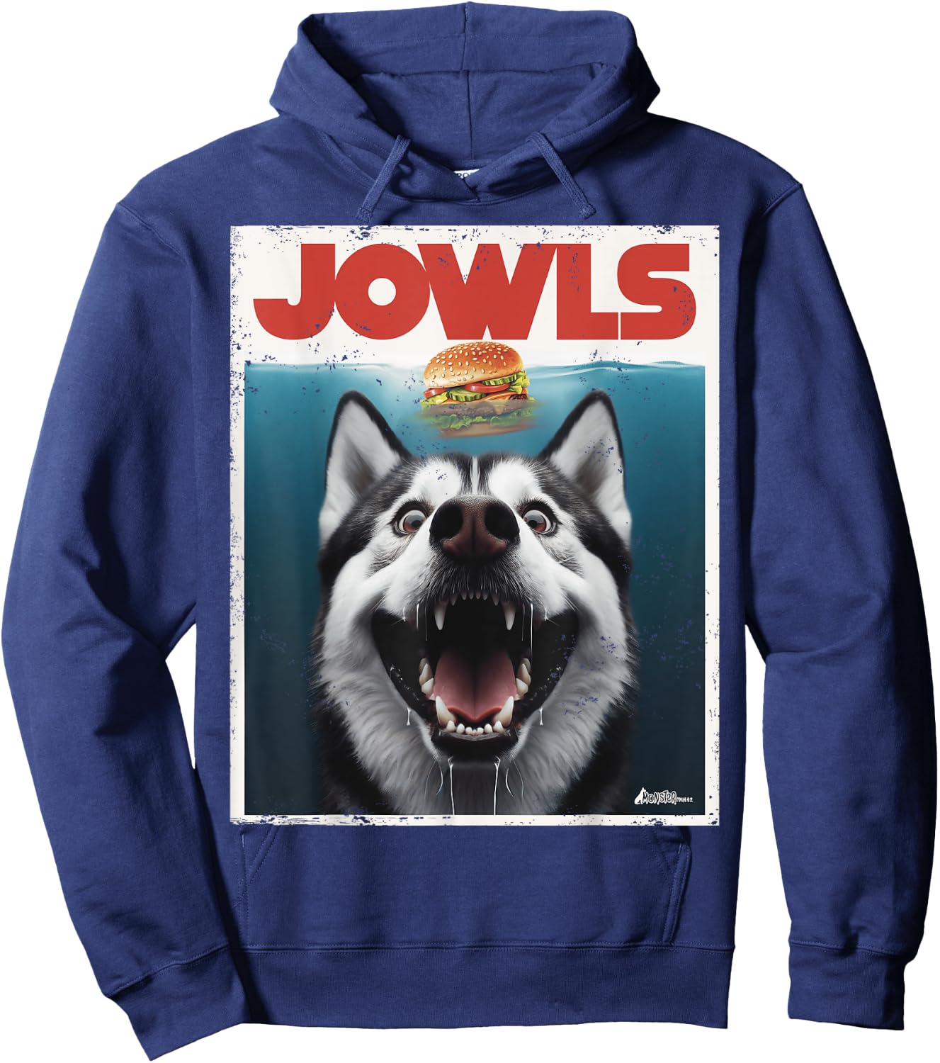 Funny Siberian Husky Jowls, Sled Dog Mom Top Alaskan Dog Dad Hoodie - Hoodie | Navy