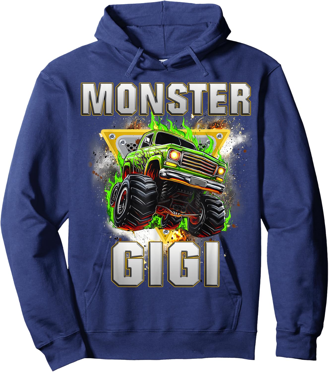 Monster Truck Gigi Monster Truck Are My Jam Adults Kids Hoodie - Hoodie | Navy