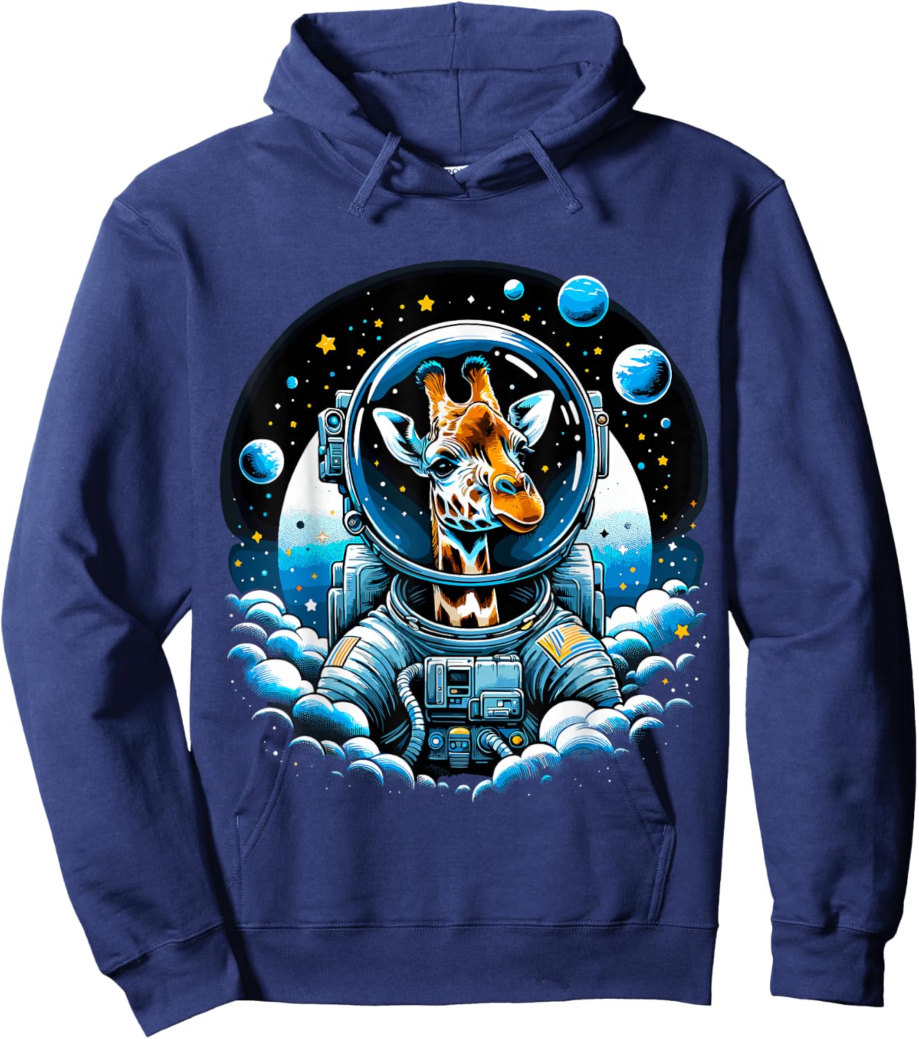 Astronaut Giraffe Hoodie - Hoodie | Navy