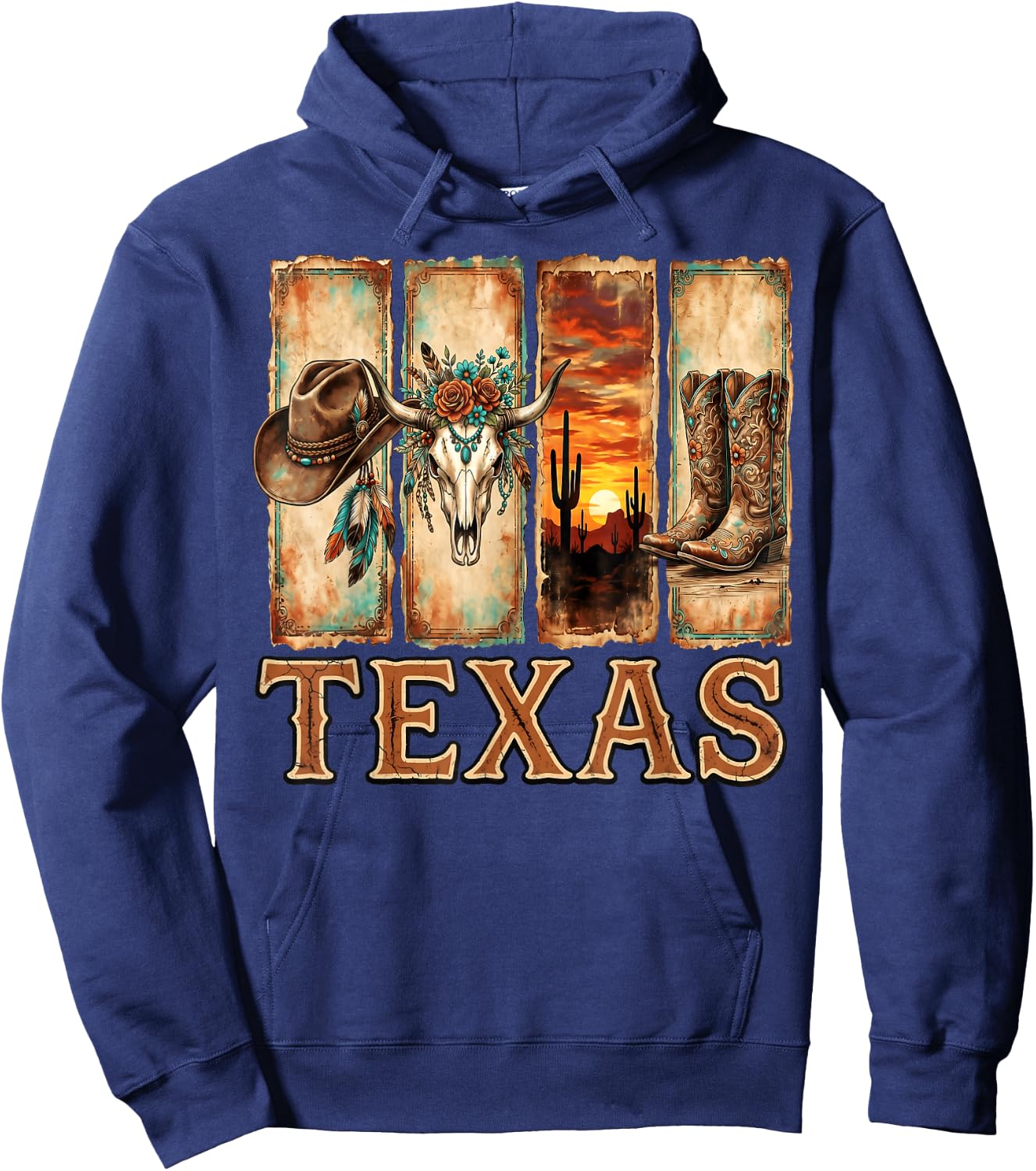 Texas Pride Men Women Kids Proud Texan Hoodie - Hoodie | Navy