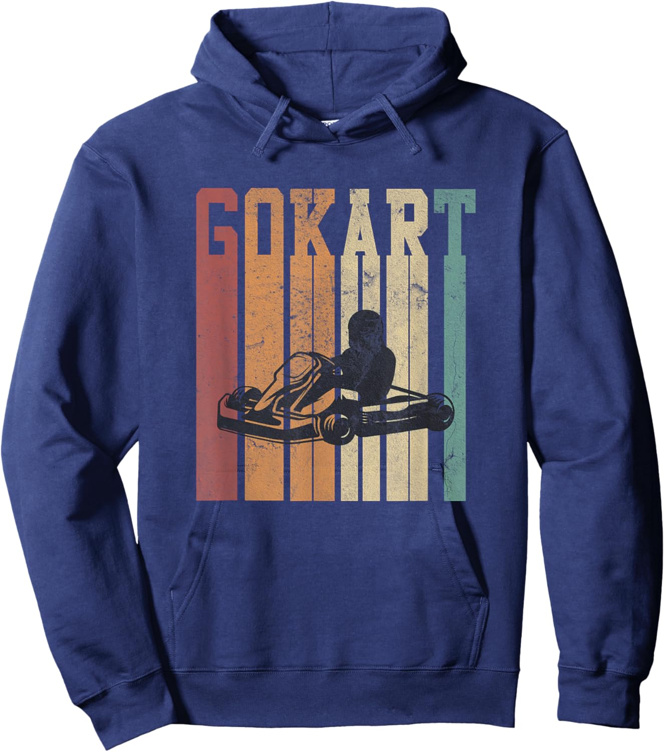Go Kart Racer Retro Funny Karting Championship Winner Hoodie - Hoodie | Navy