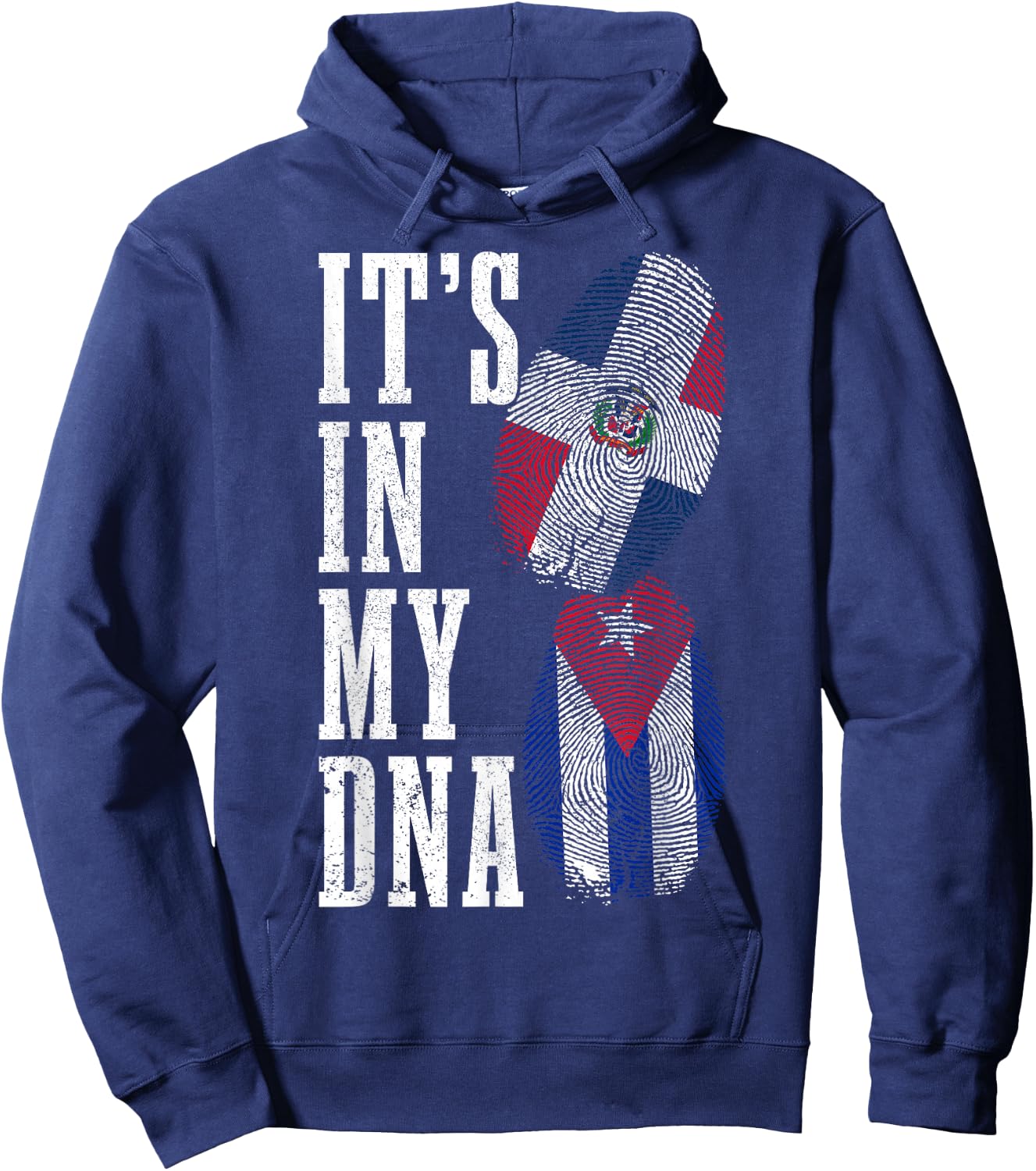 Cuba Dominican Republic It's In My DNA Pride Cuban Roots Hoodie - Hoodie | Navy