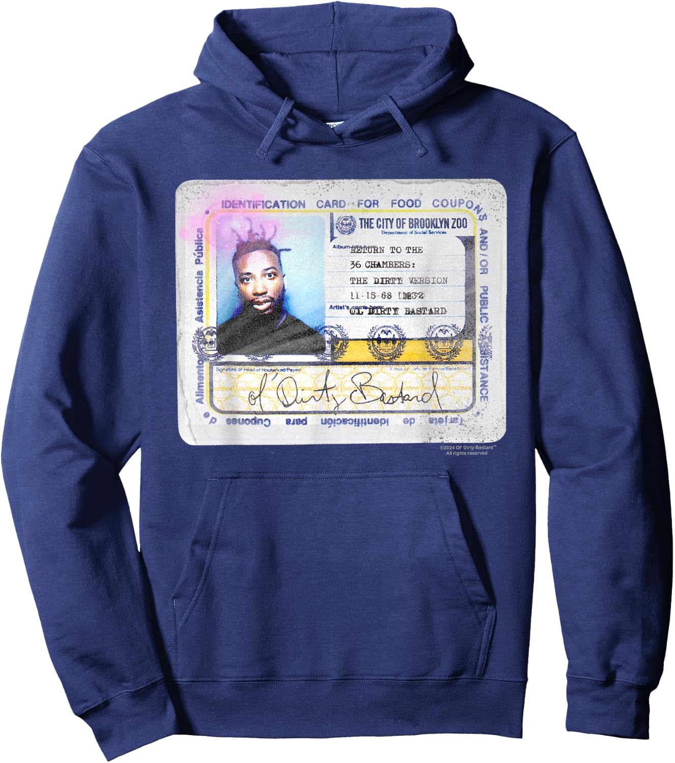 ODB Ol Dirty Ba-ard ID Return 36 Chambers Brooklyn Zoo Raw Hoodie - Hoodie | Navy
