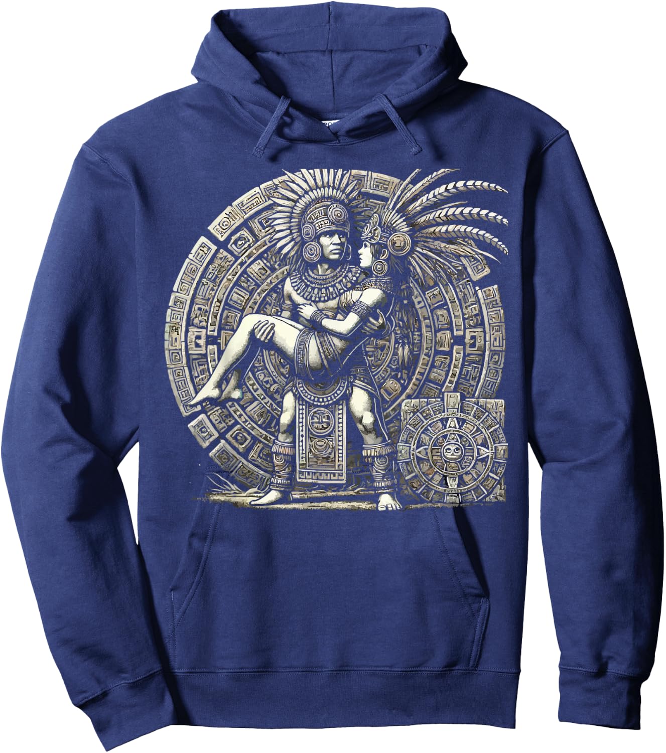 Aztec Warrior Mayan Indigenous Mexican Aztec Jaguar Hoodie - Hoodie | Navy