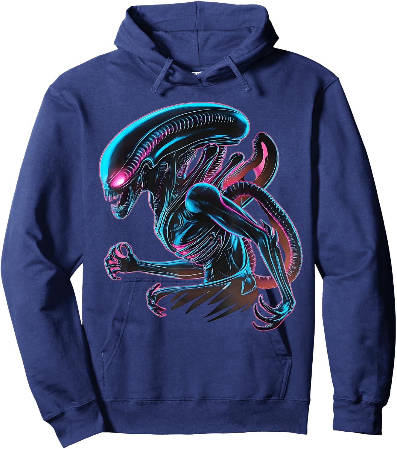Illustrated poster with Alien Xenomorph Alien 45th Anniversa Hoodie - Hoodie | Navy