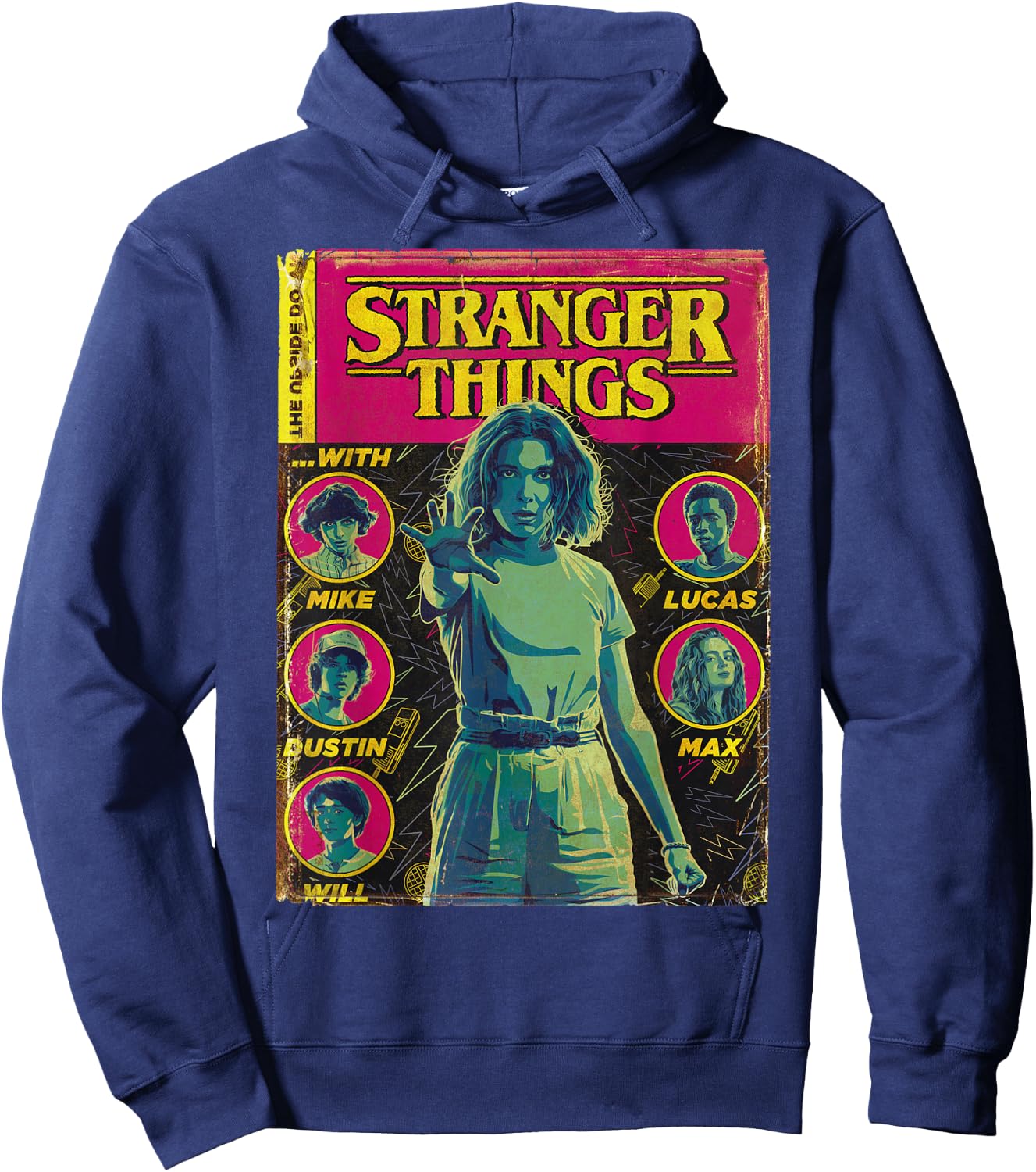 Netflix Stranger Things Group Shot Comic Cover Hoodie - Hoodie | Navy