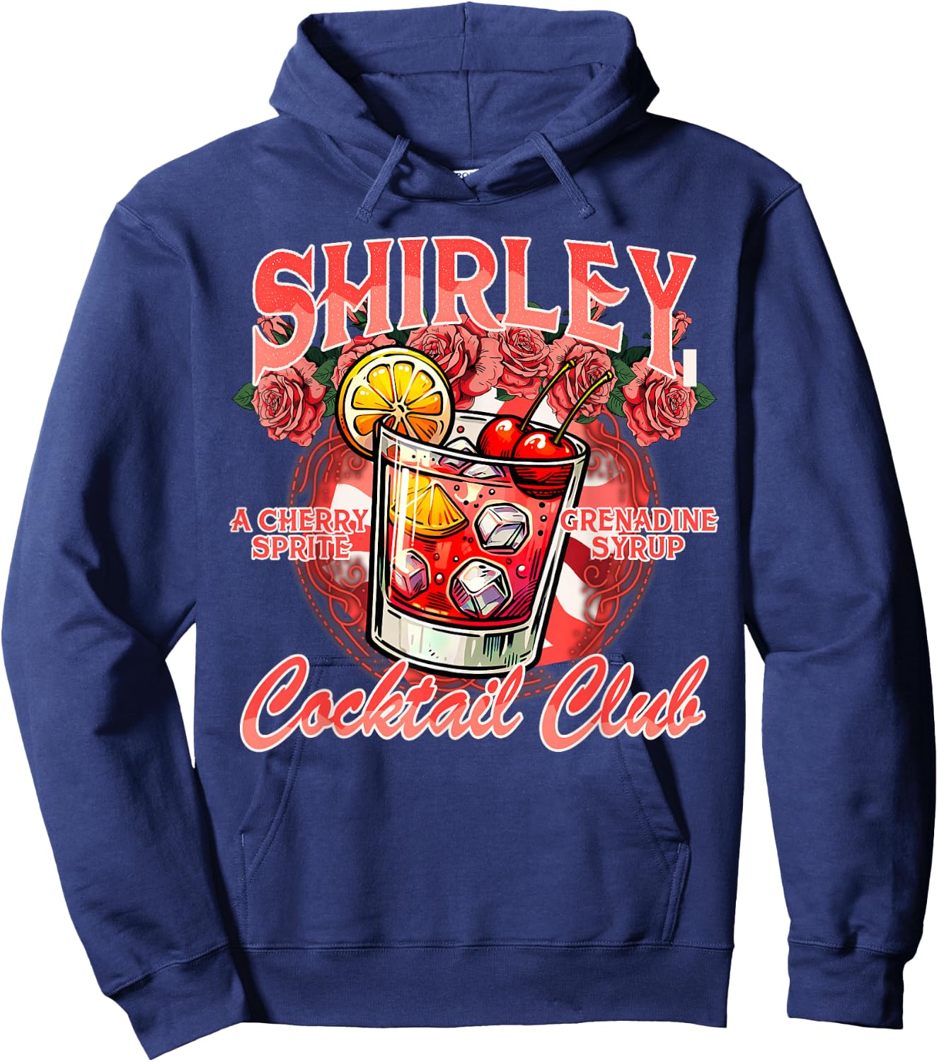 Shirley Temple Lover Drinking Cocktail Lover Cocktail Club Hoodie - Hoodie | Navy