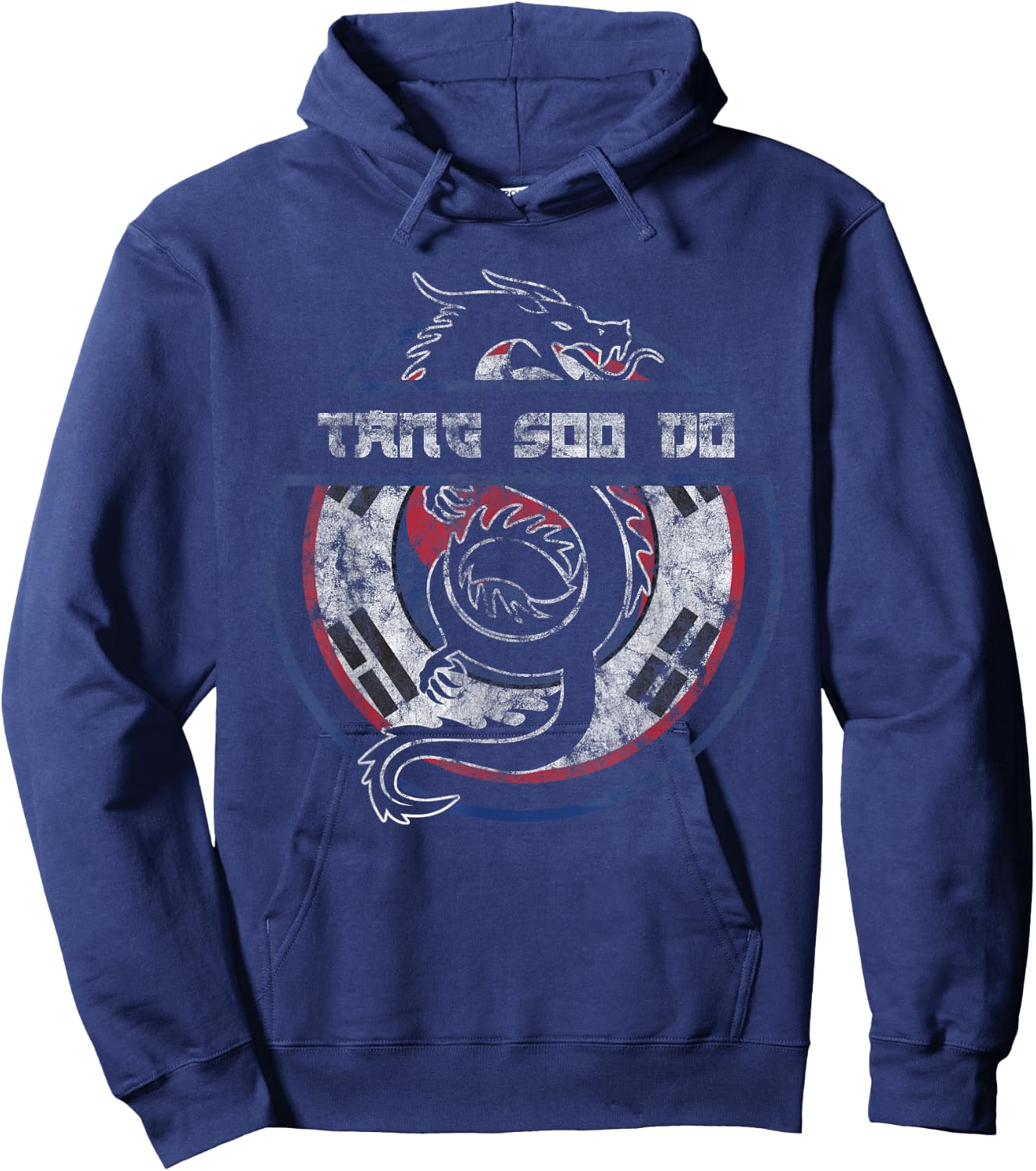 Tang Soo Do Shirt Martial Arts Gift Dragon Korean Flag Hoodie - Hoodie | Navy