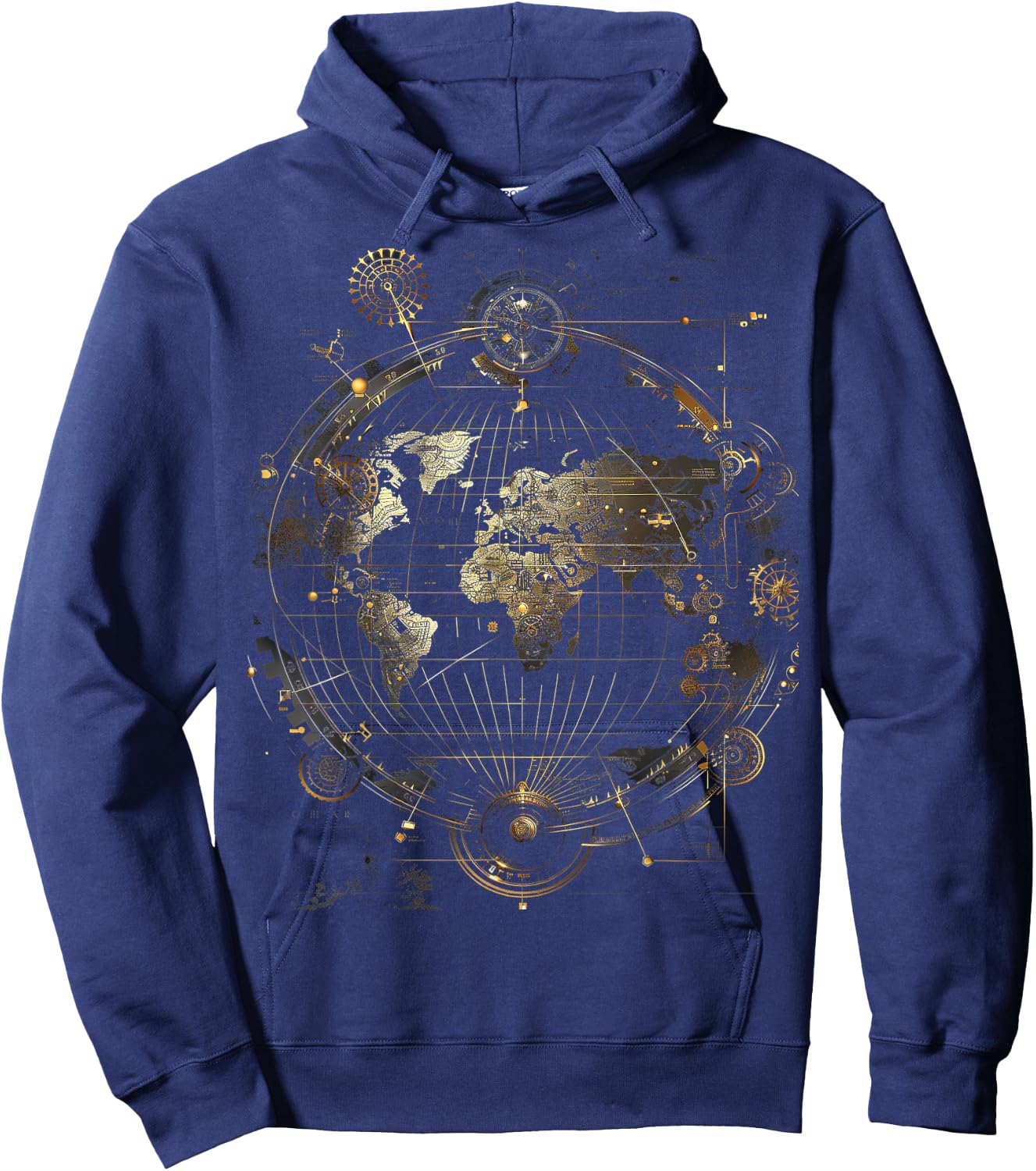 World Map Hoodie - Hoodie | Navy