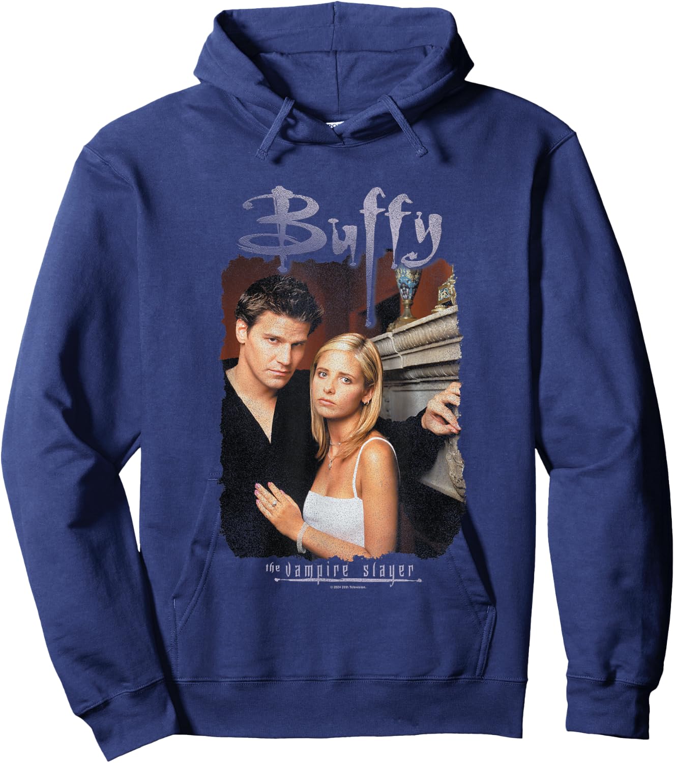 Buffy The Vampire Slayer Buffy & Angel Doomed Love Portrait Hoodie - Hoodie | Navy