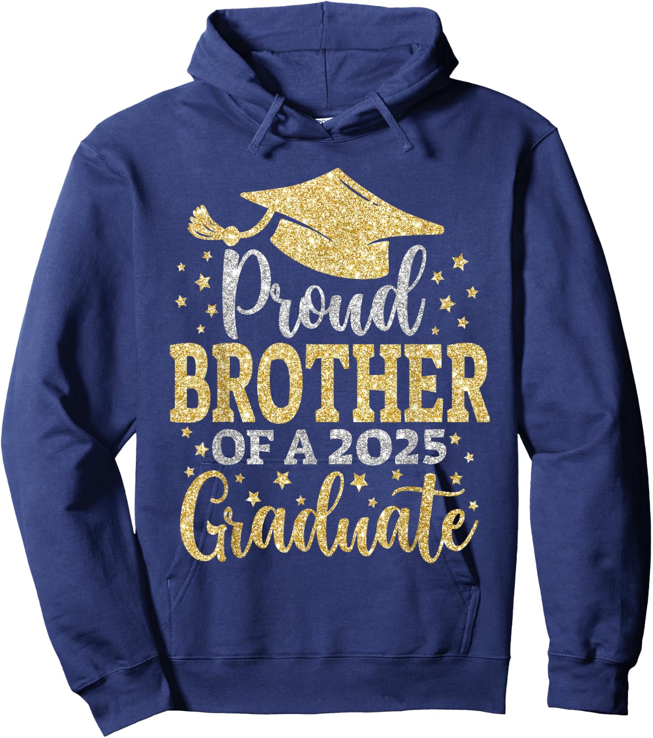 Brother Senior 2025 Proud Brother Of A Class Of 2025Graduate Hoodie - Hoodie | Navy