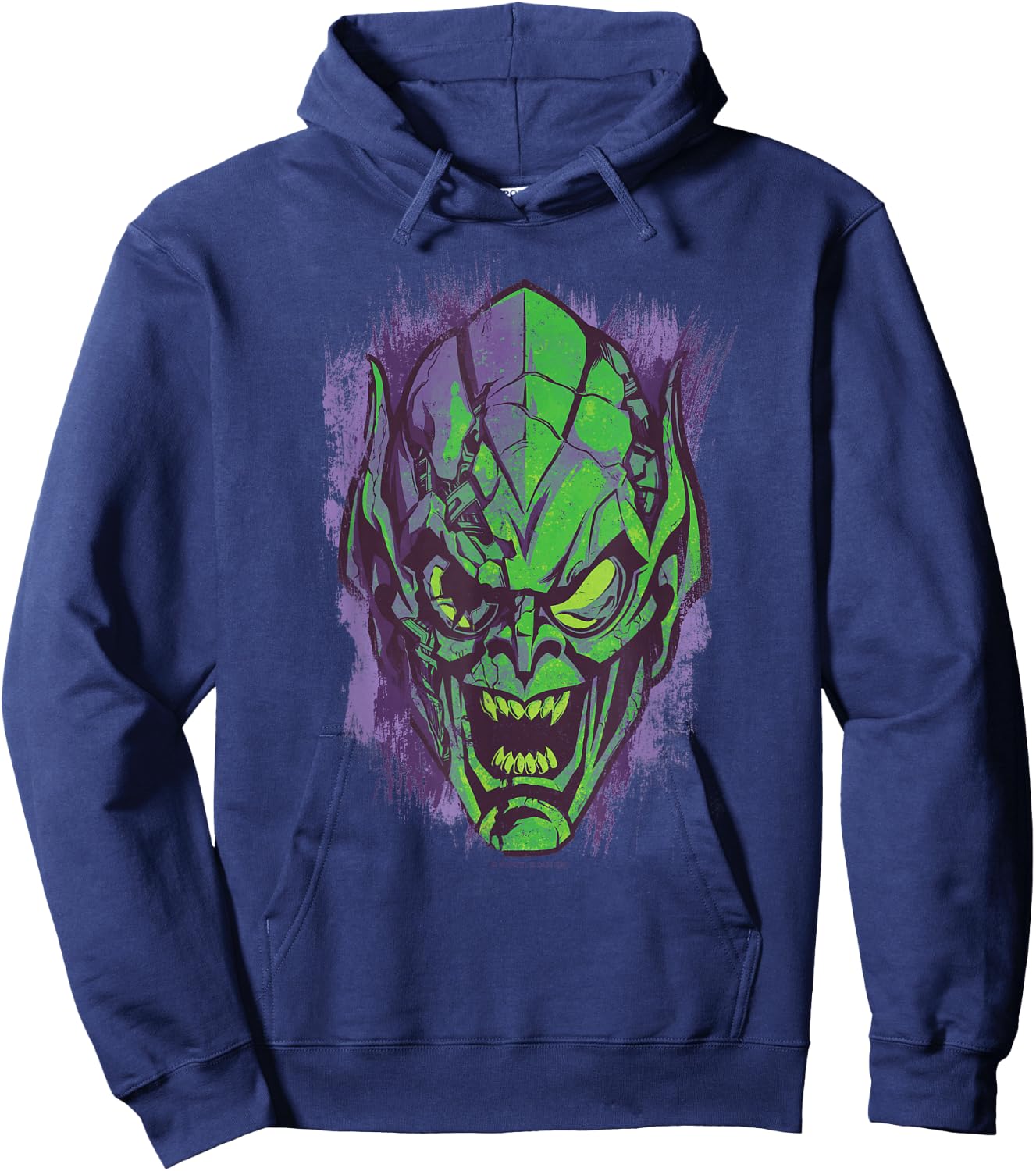 Marvel Spider-Man: No Way Home Green Goblin Face Hoodie - Hoodie | Navy