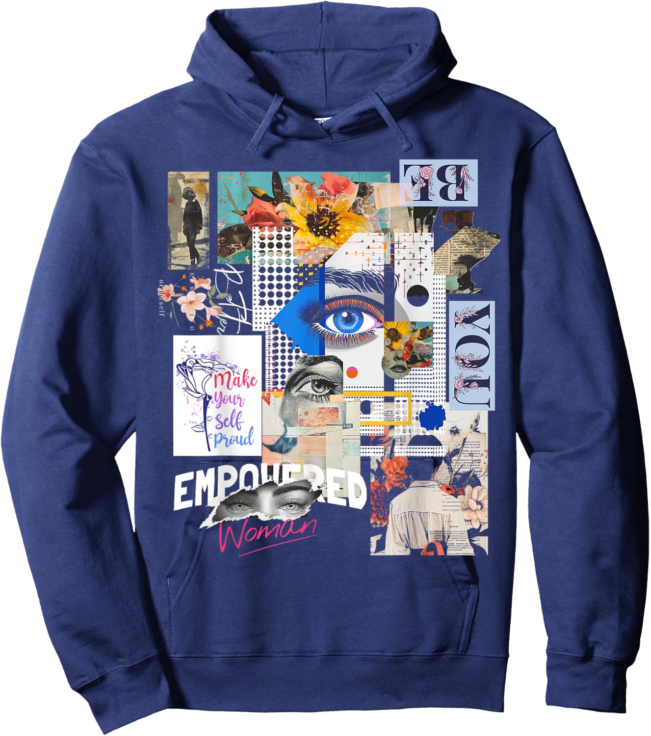 Women | Frontprint | Artwork Graphic Artwork Art Hoodie - Hoodie | Navy