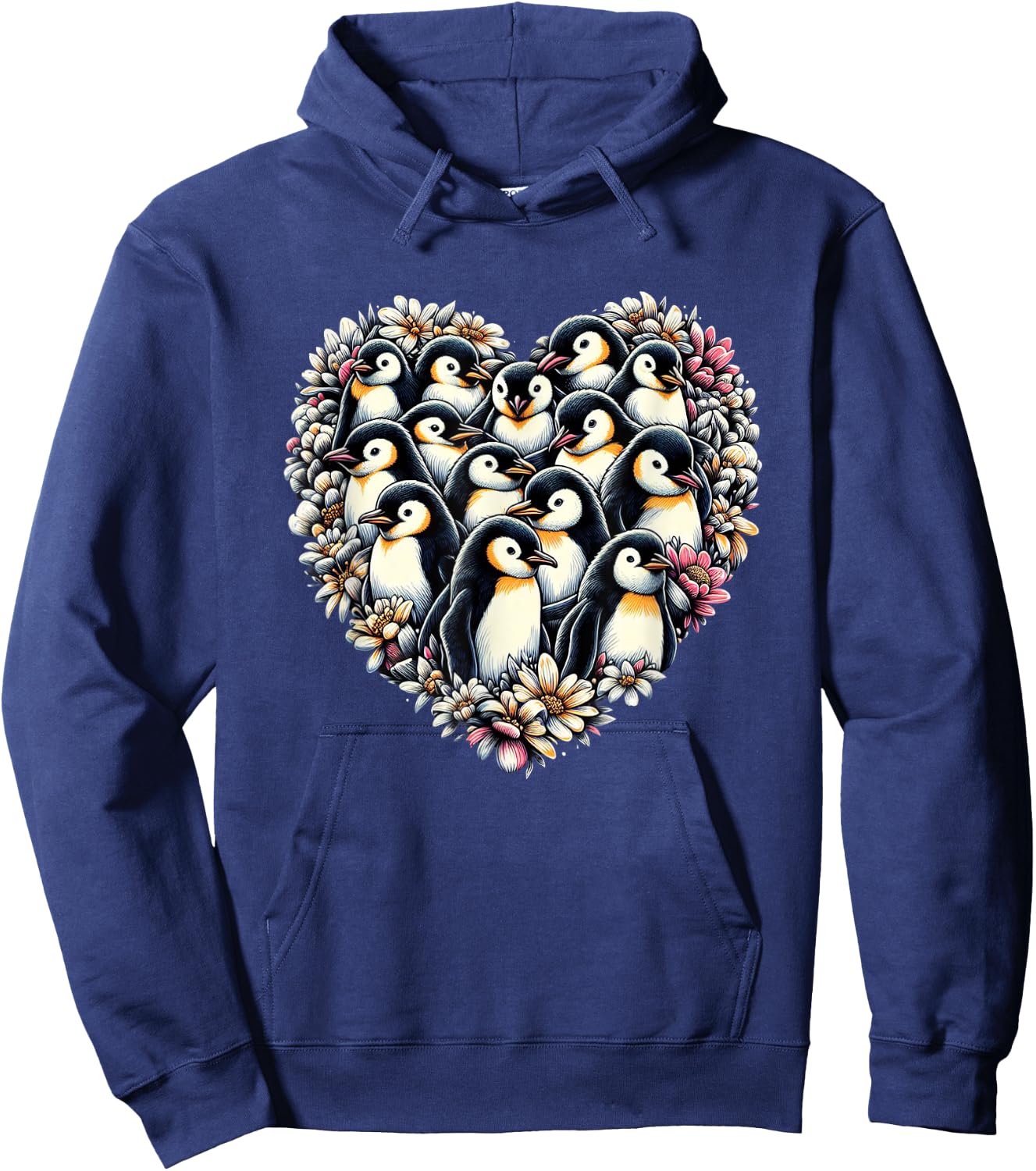 Penguins Love Beautiful Colorful Penguin Art Animal Hoodie - Hoodie | Navy