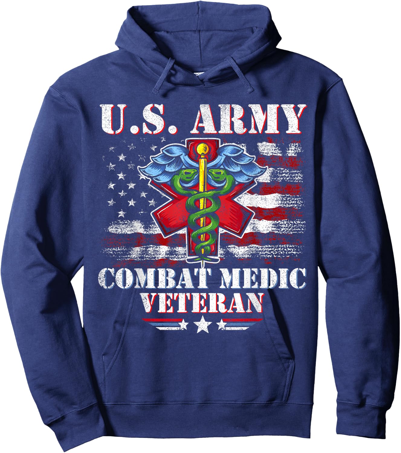 U.S Army Combat Medic Proud Veteran Medical Military Retired Hoodie - Hoodie | Navy