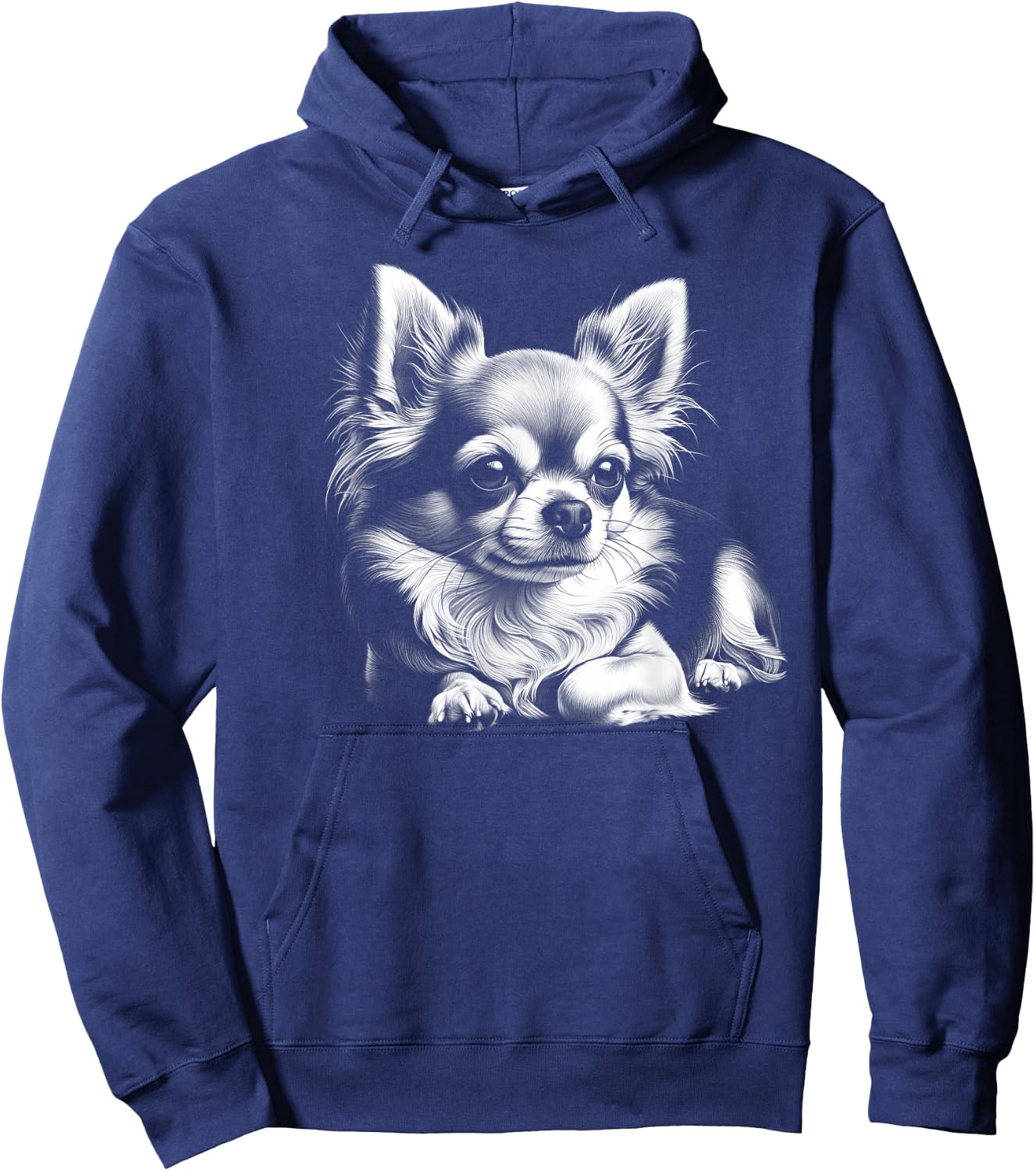 Chihuahua Portrait in Lying Poser Hoodie - Hoodie | Navy