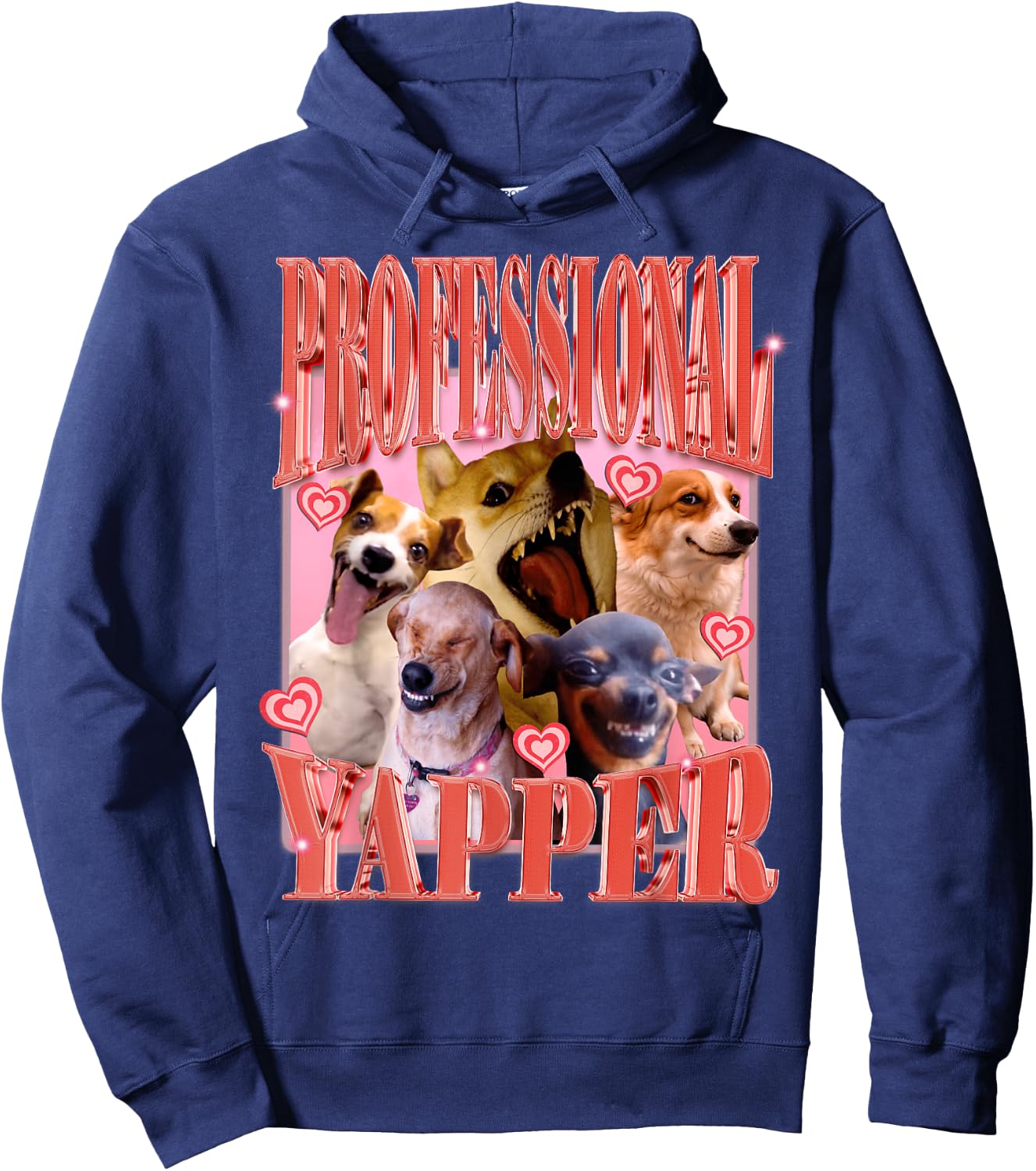 Professional Yapper dog Funny Oddly Specific Meme Women Kids Hoodie - Hoodie | Navy