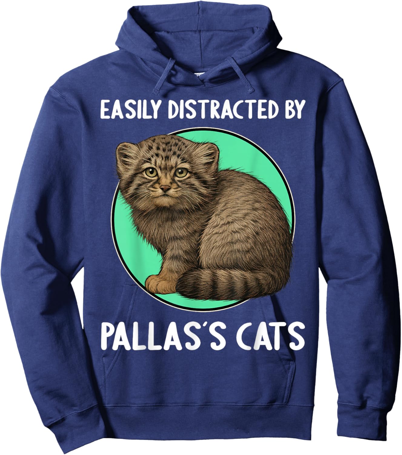 Easily distracted by Pallas´s Cats Manul Pallas´s Cat Hoodie - Hoodie | Navy