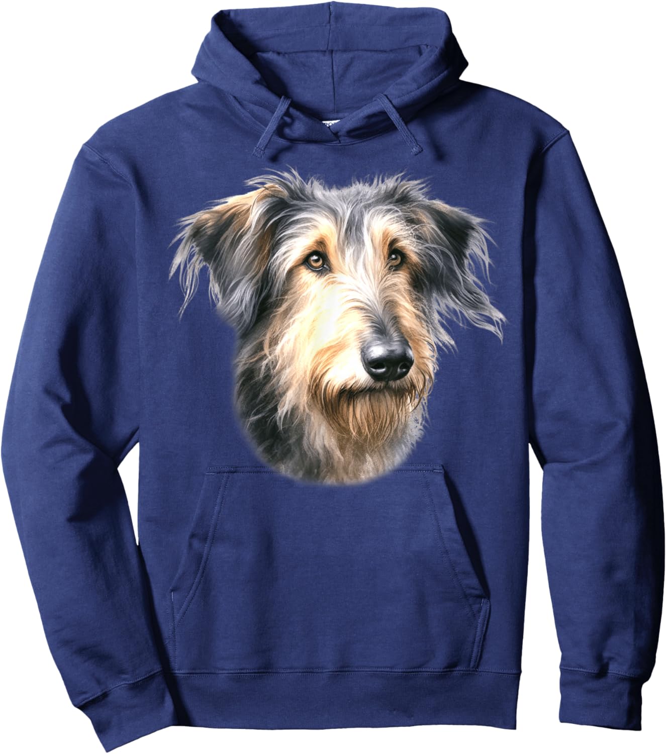 Irish Wolfhound Dog Portrait Hoodie - Hoodie | Navy