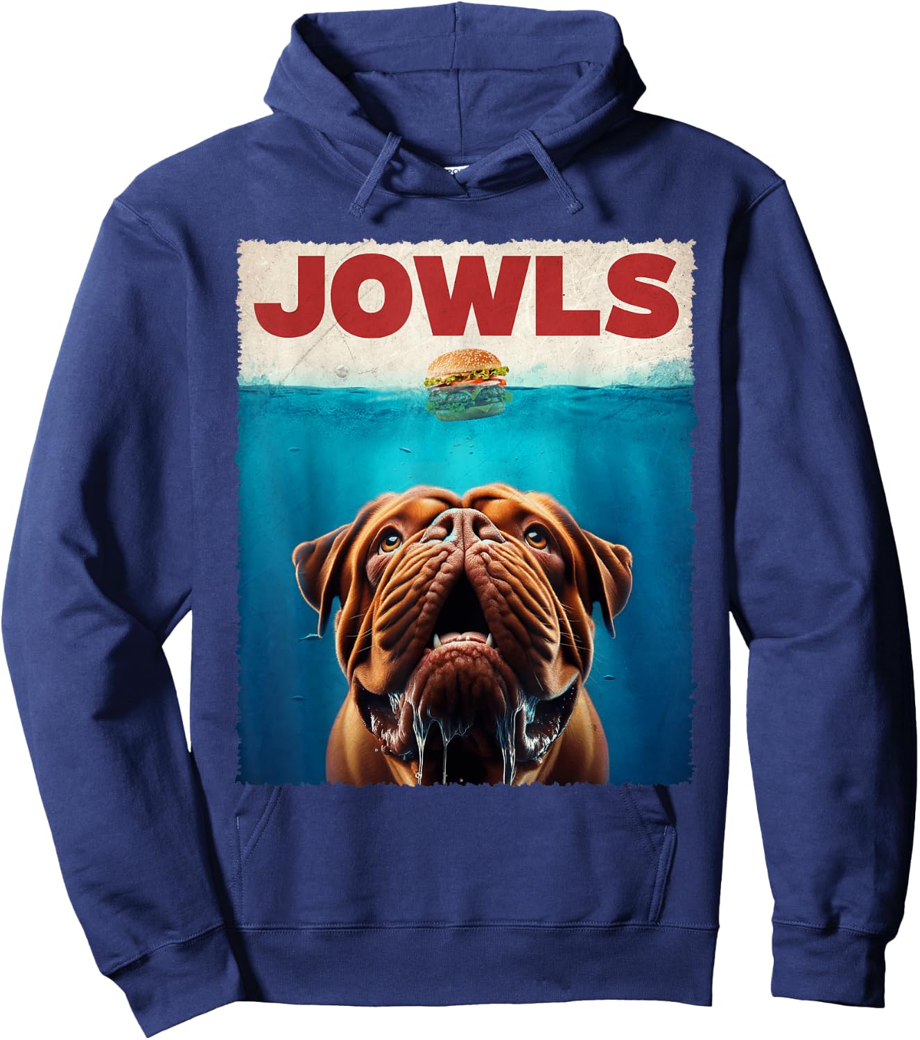 Graphic Love Dogue de Bordeaux Jowls Dogs Kawaii Pet Vintage Hoodie - Hoodie | Navy
