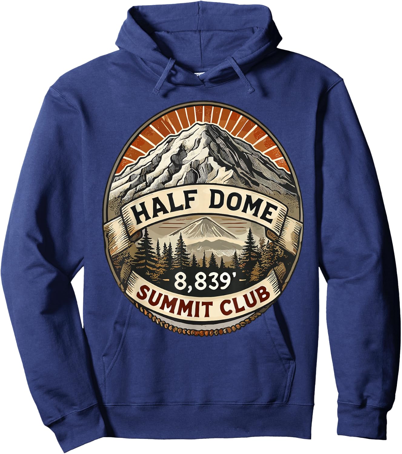 Half Dome Summit Club Shirt Hiking Hoodie - Hoodie | Navy