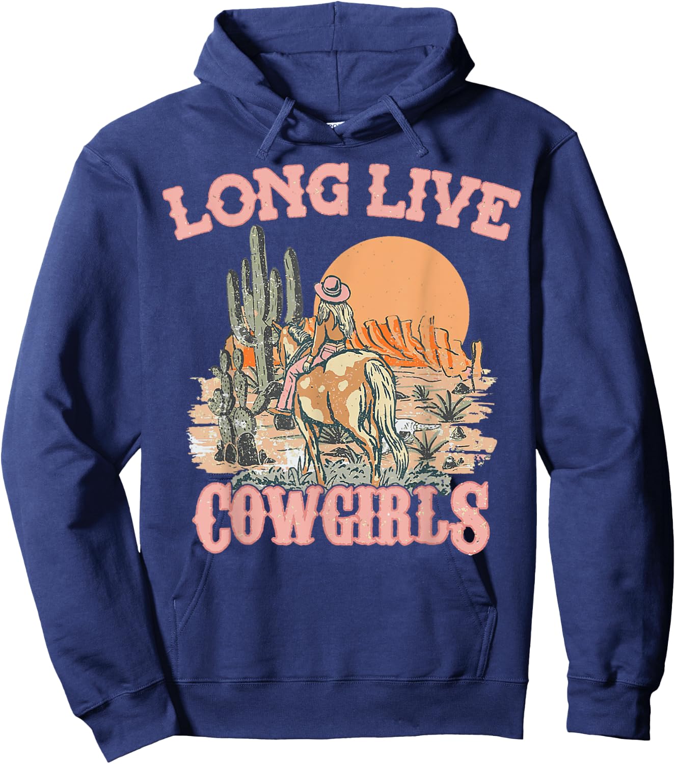 Long Live Howdy Rodeo Western Country Southern Cowgirls Hoodie - Hoodie | Navy