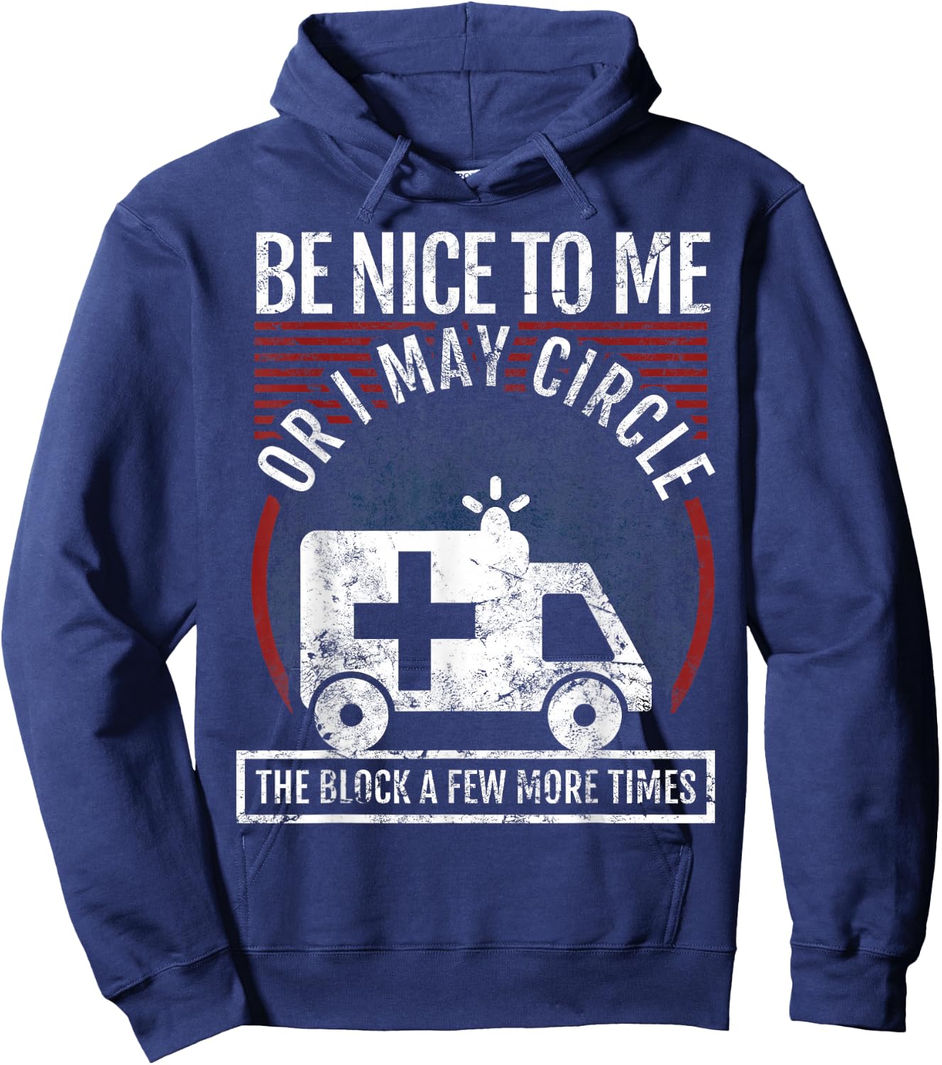 Funny EMT Design for a Paramedic Hoodie - Hoodie | Navy