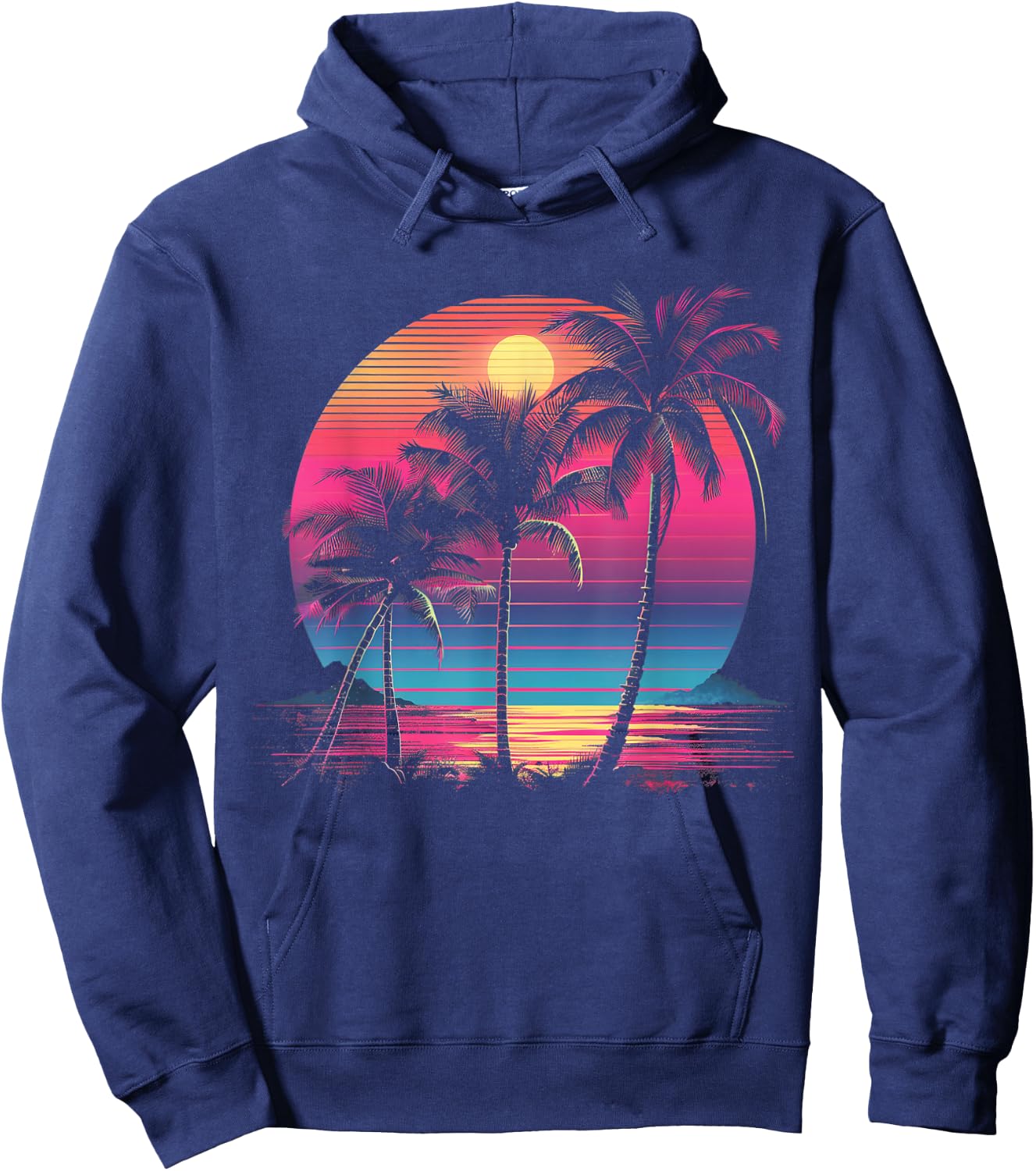 Vaporwave Retro Hoodie - Hoodie | Navy