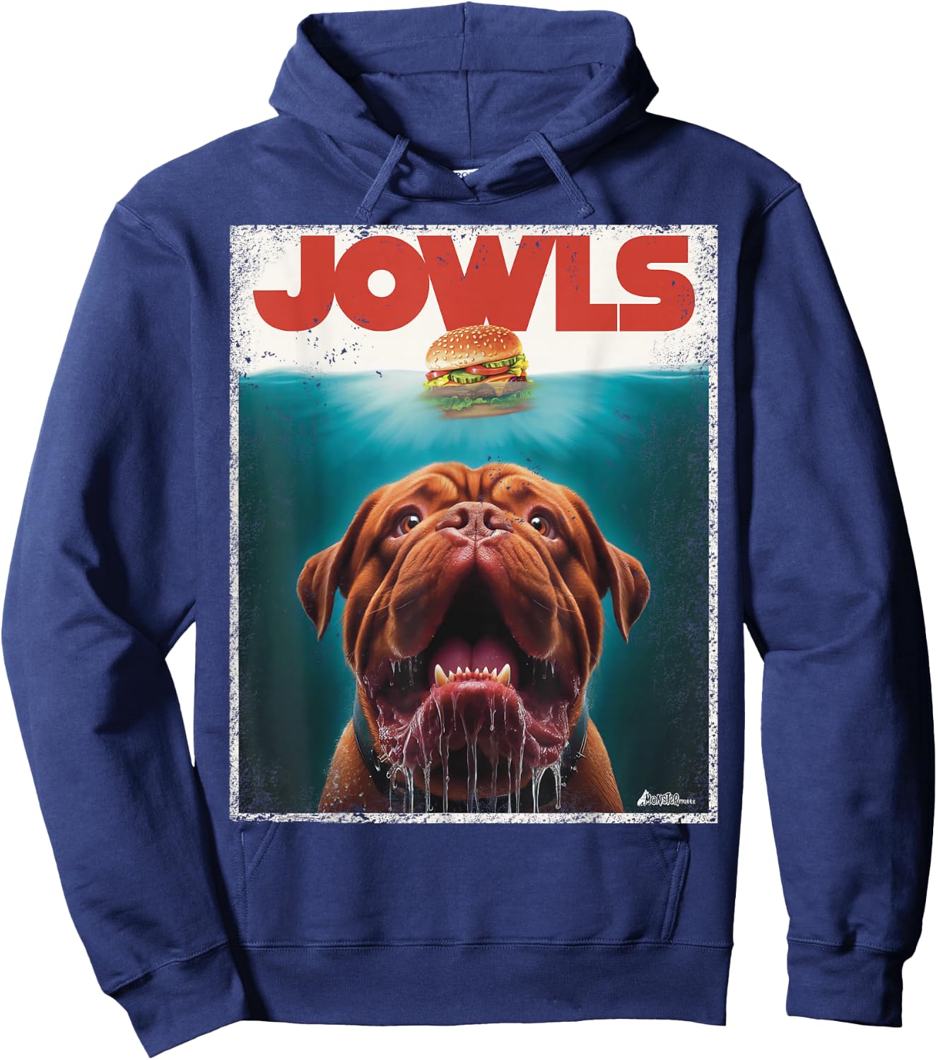 Funny Dogue De Bordeaux Jowls Top, Dogge Mom, Dog Dad Hoodie - Hoodie | Navy