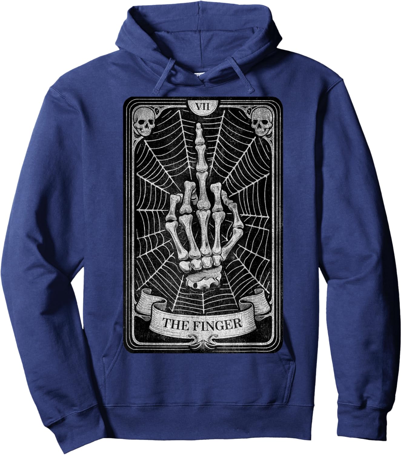 Spiritual Mystical Goth Esoteric Y2K Streetwear Tarot Card Hoodie - Hoodie | Navy