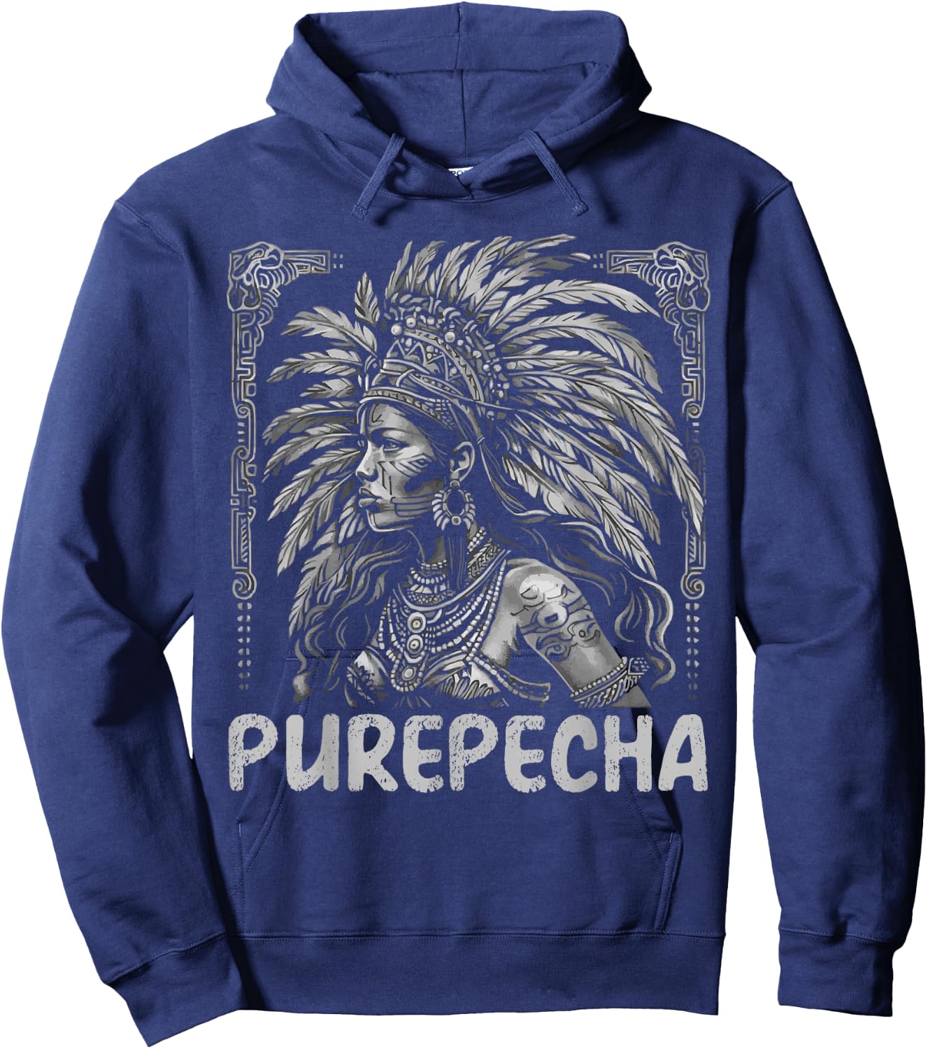 Indigenous People Mexico Native American Purepecha Tribe Hoodie - Hoodie | Navy