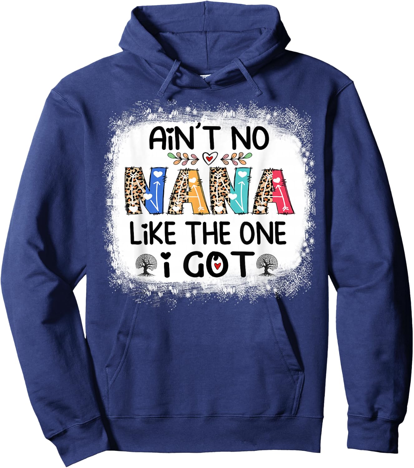 Ain't No Nana Like The One I Got Cute Leopard Family Reunion Hoodie - Hoodie | Navy