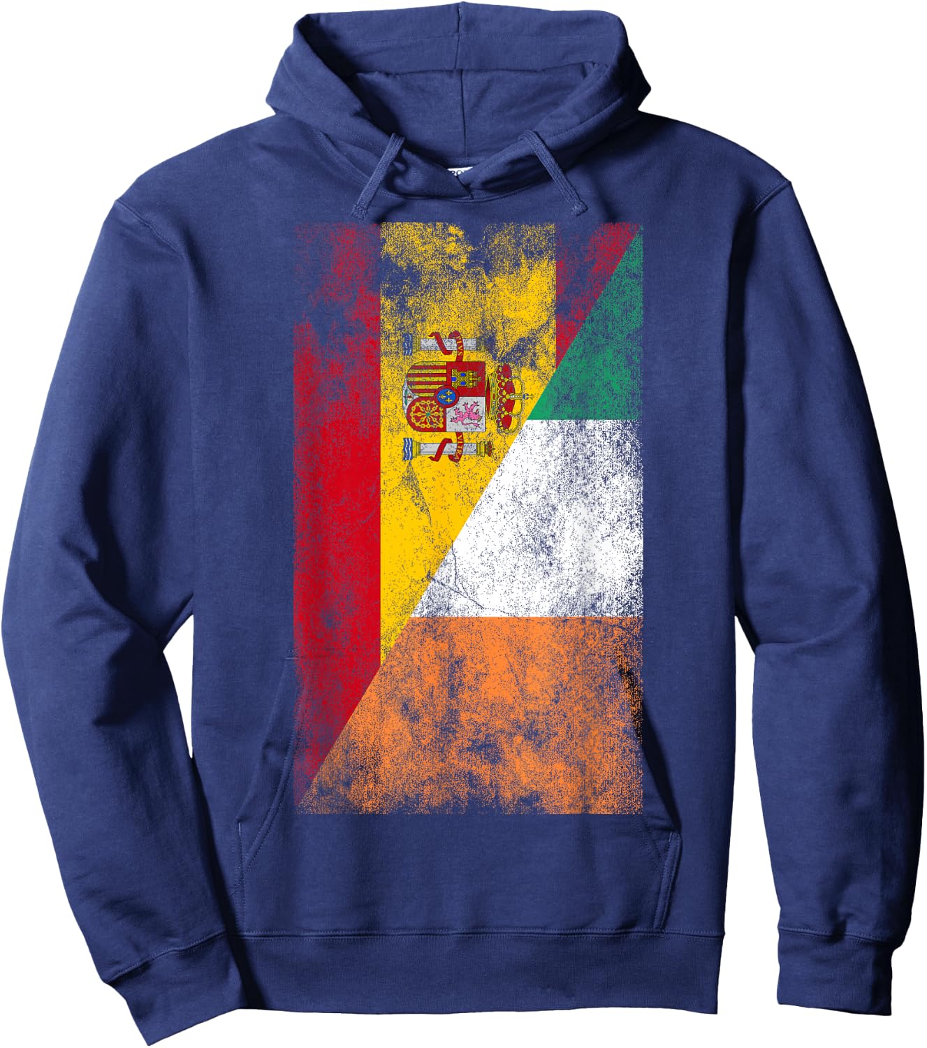Spain & Ireland Flags - Spanish Irish Hoodie - Hoodie | Navy