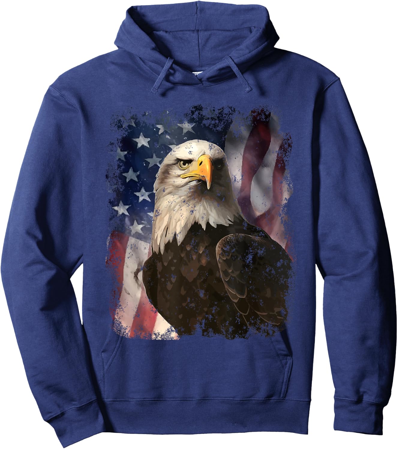 Patriotic Eagle 4th Of July USA American Flag Hoodie - Hoodie | Navy