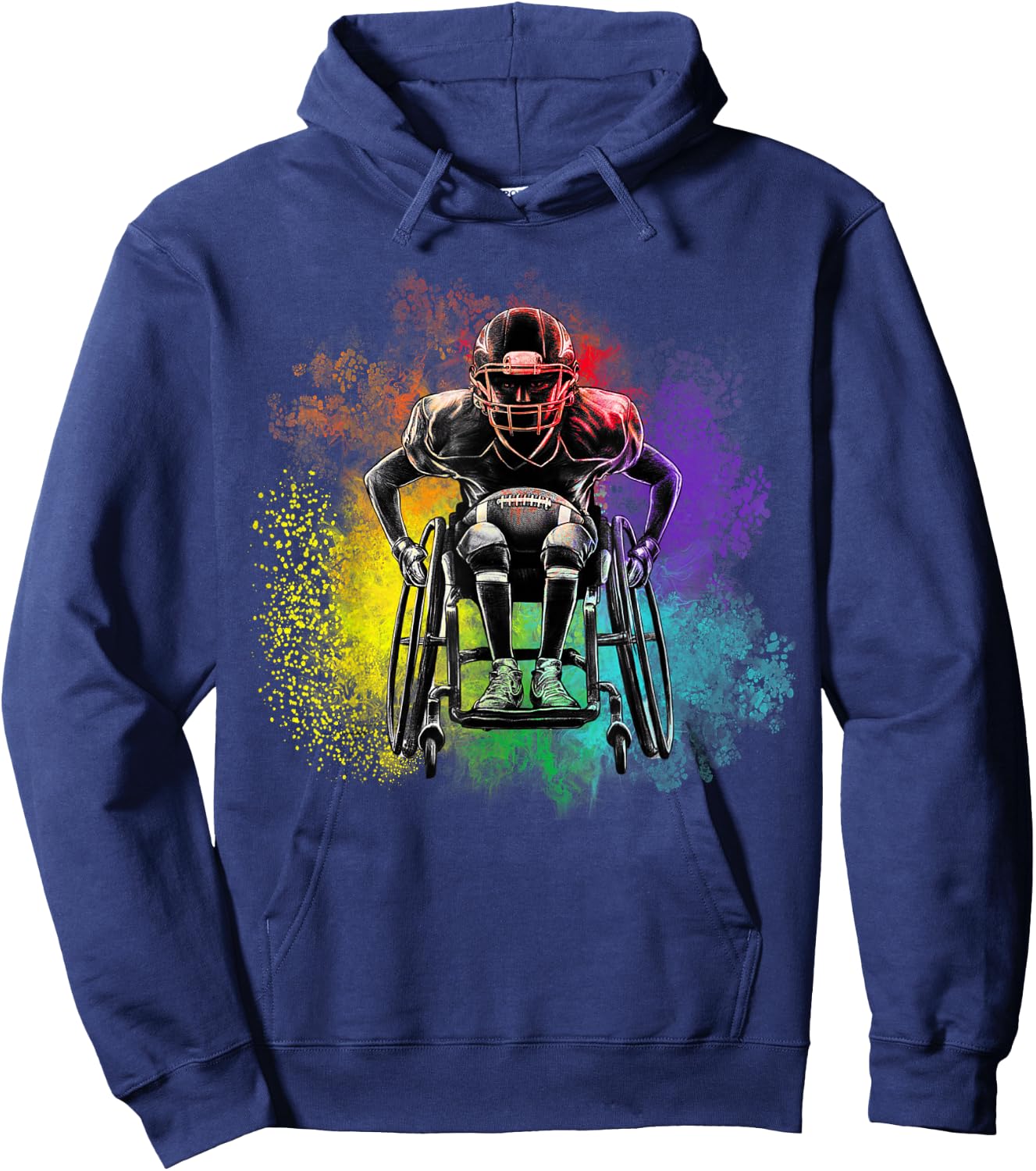 Football Wheelchair Hoodie - Hoodie | Navy