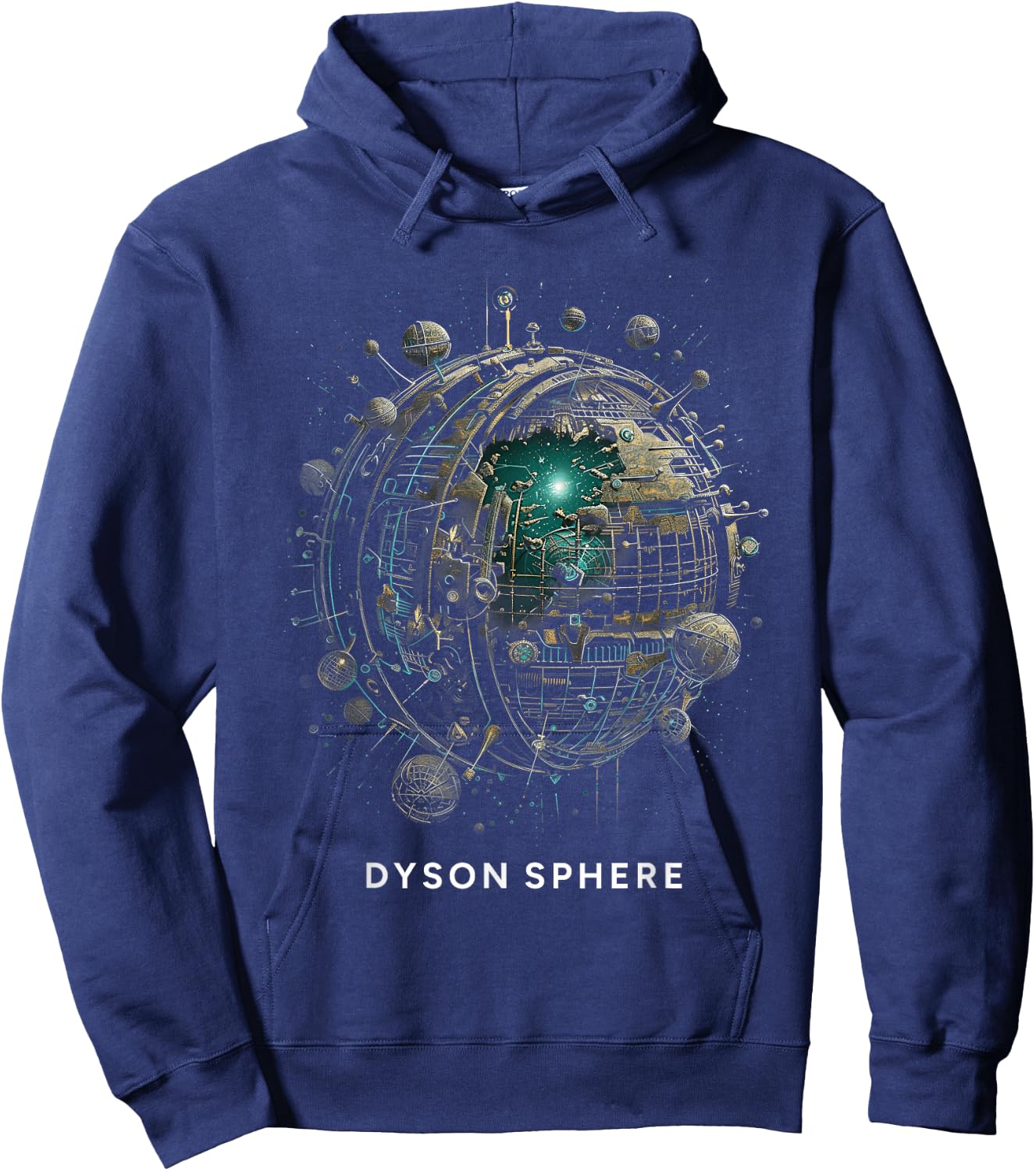 Dyson Sphere Scientific Galactic Megastructure Aliens Hoodie - Hoodie | Navy