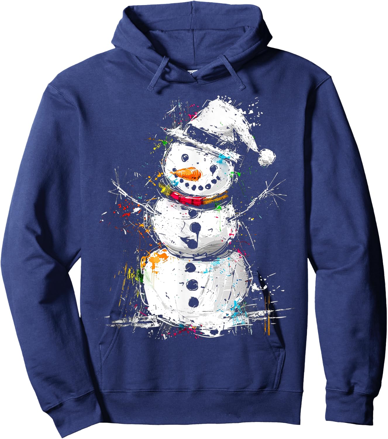 Snowman Christmas Graphic X-Mas Art Family Snowman Hoodie - Hoodie | Navy