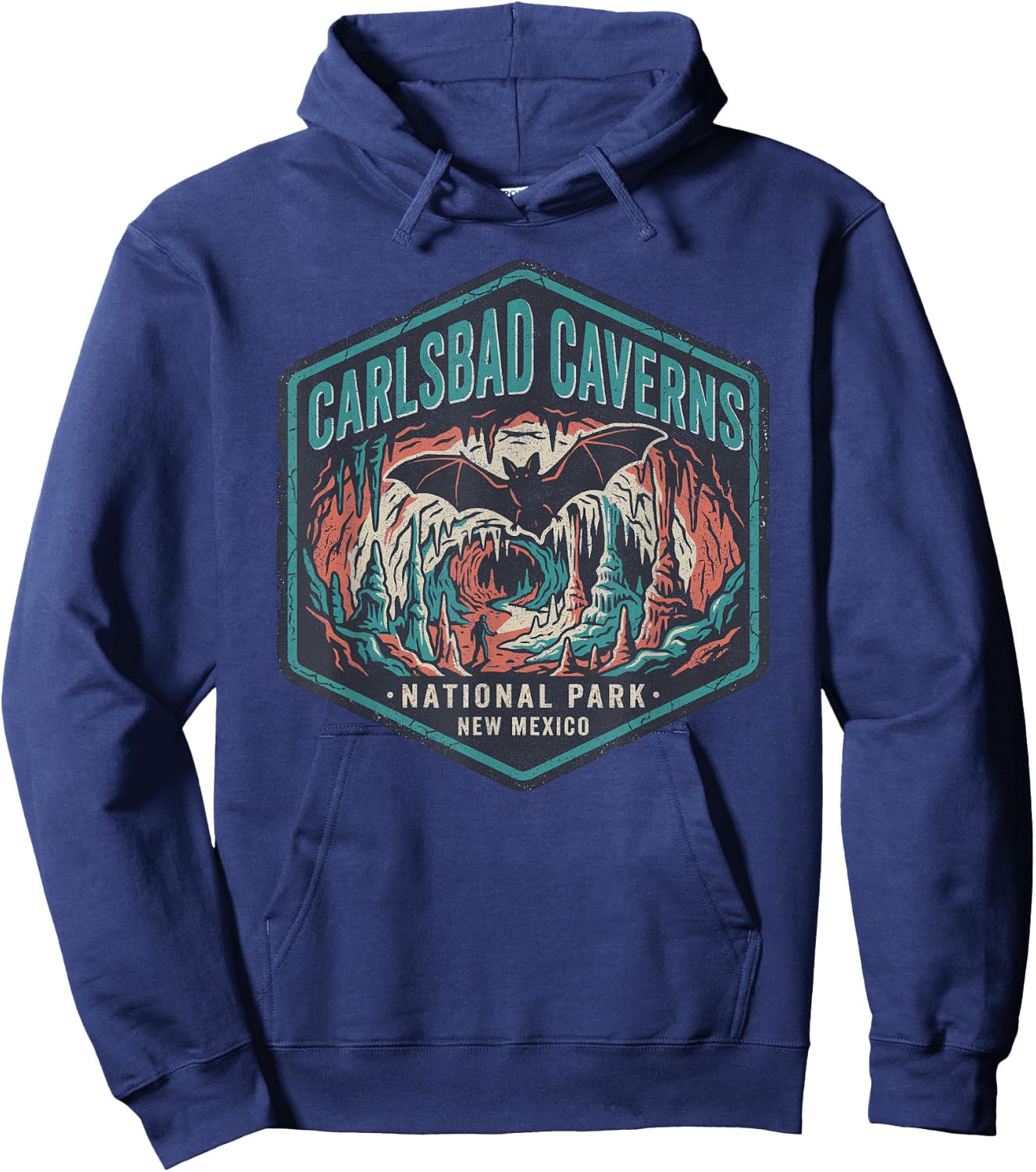 Carlsbad Caverns National Park New Mexico Vintage Hoodie - Hoodie | Navy