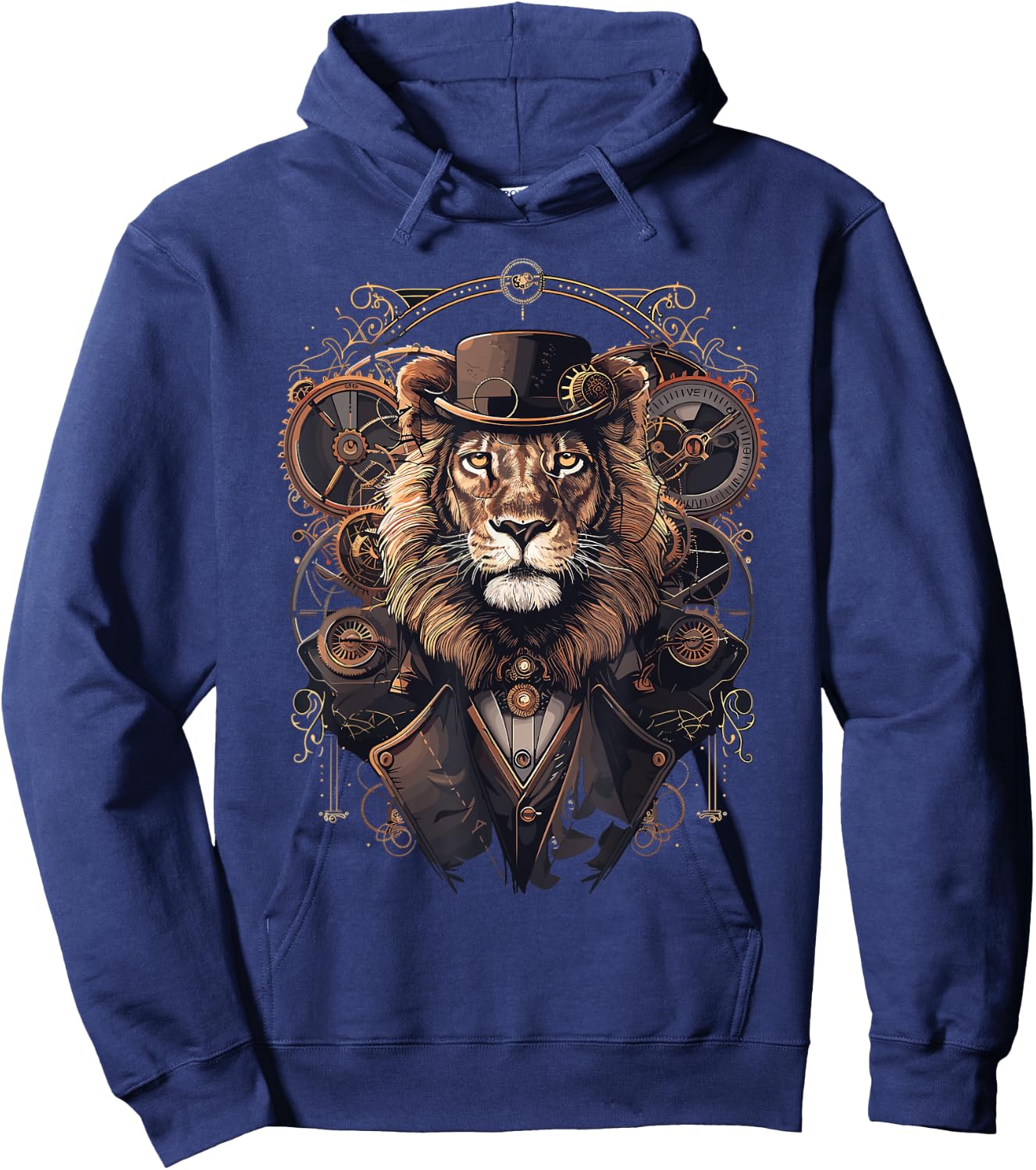 Steam Punk Art Lion Steampunk Hoodie - Hoodie | Navy