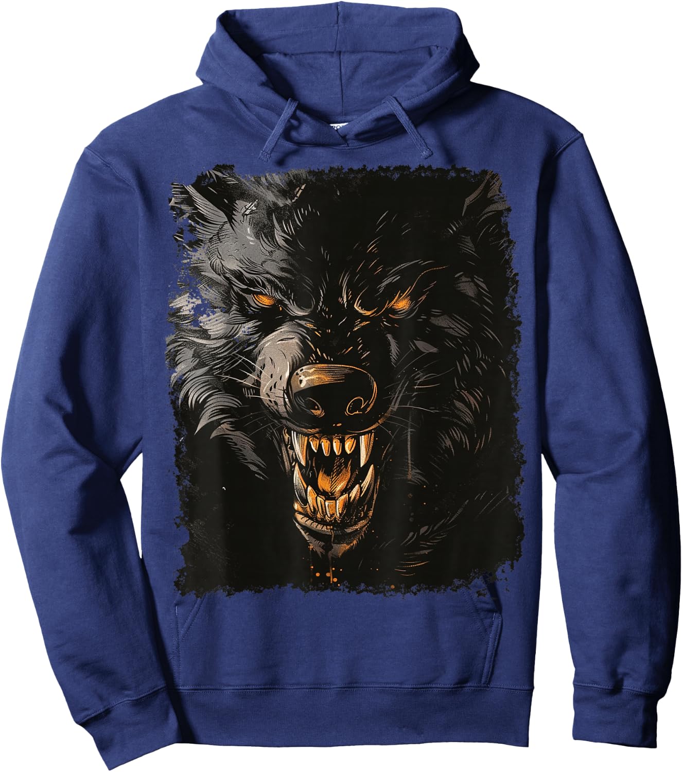 Halloween Design Black Werewolf Hoodie - Hoodie | Navy