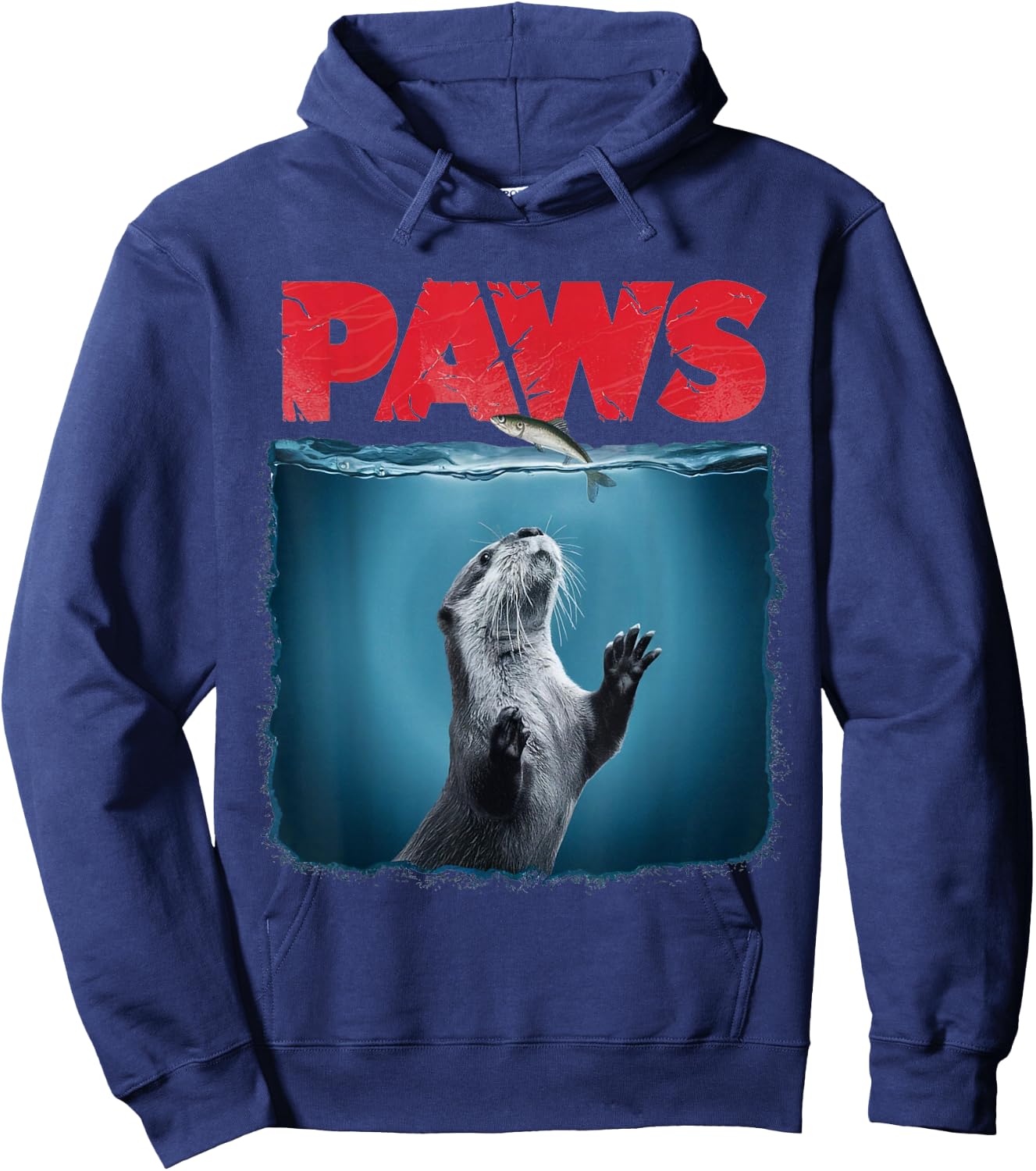 Cute Otter Shirt Paws Otter Ocean Animal Lover Hoodie - Hoodie | Navy
