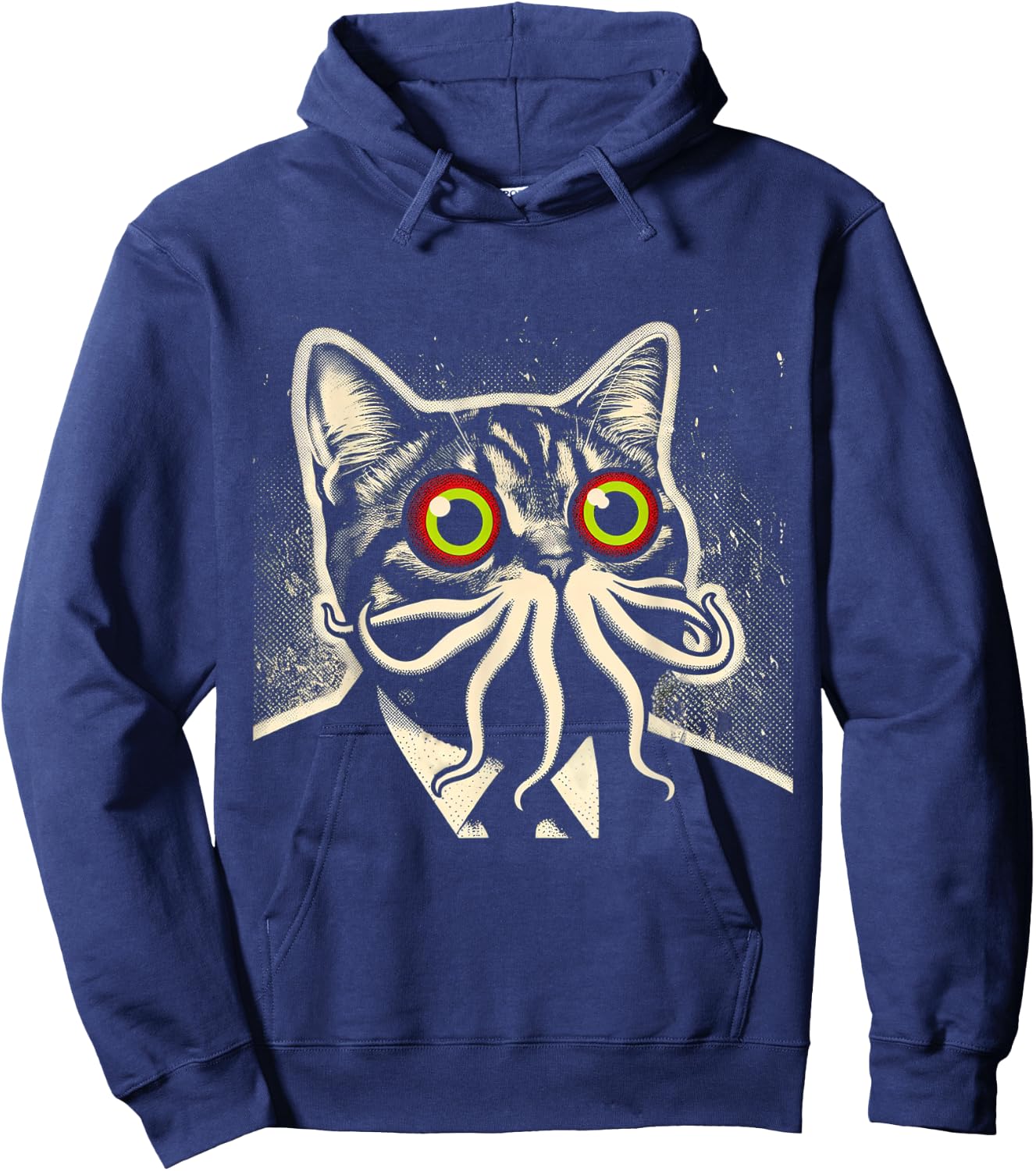 Cthulhu Cat Encounter Cosmic Mythos Feline Hoodie - Hoodie | Navy