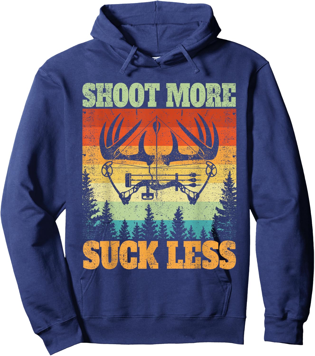 Shoot More Suck Less Funny Hunting Lover Hunter father's day Hoodie - Hoodie | Navy